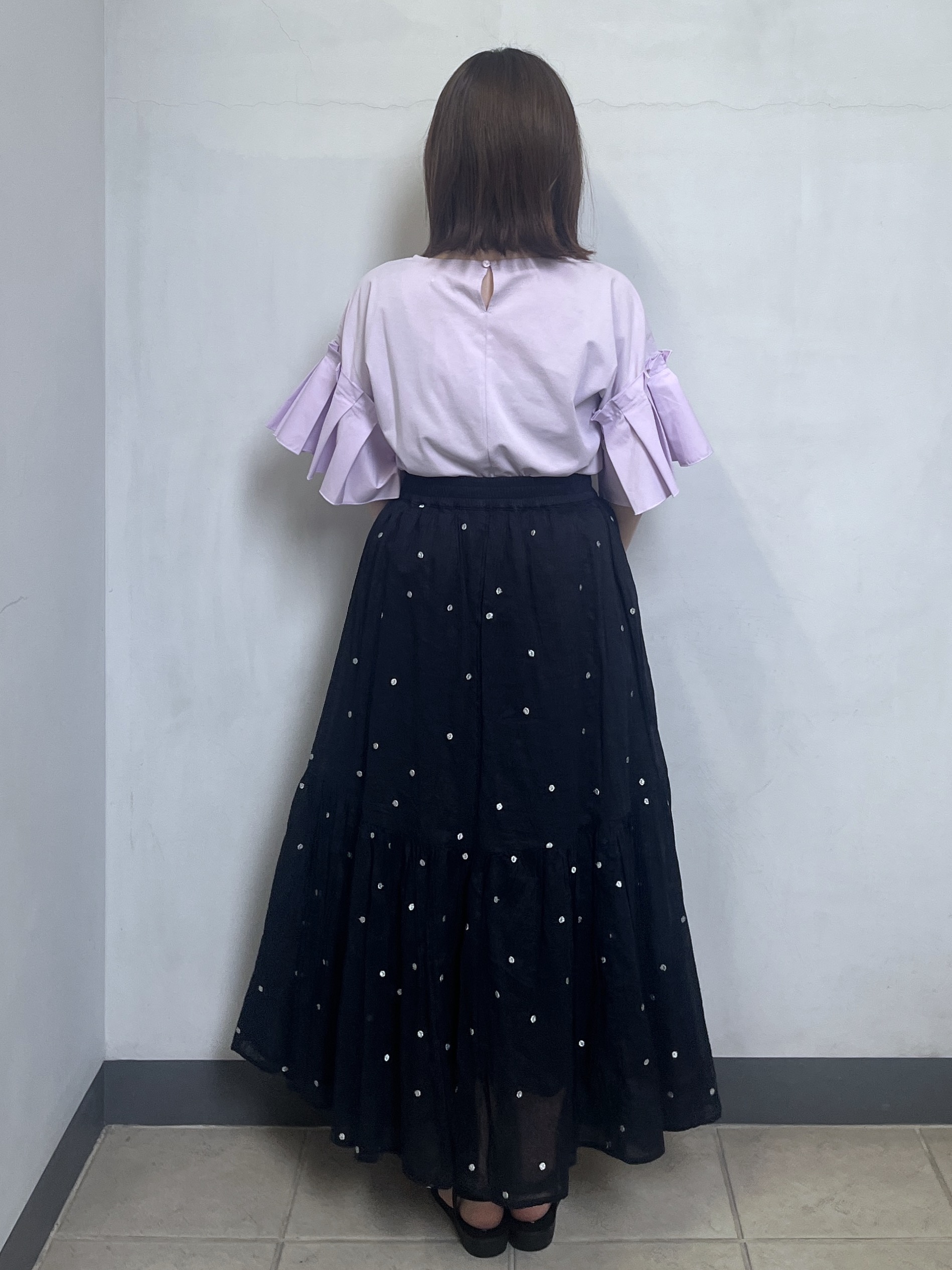mikiさんの「OPAQUE.CLIP｜【接触冷感】タックスリーブカットソー《洗濯機OK》」を使ったコーディネート