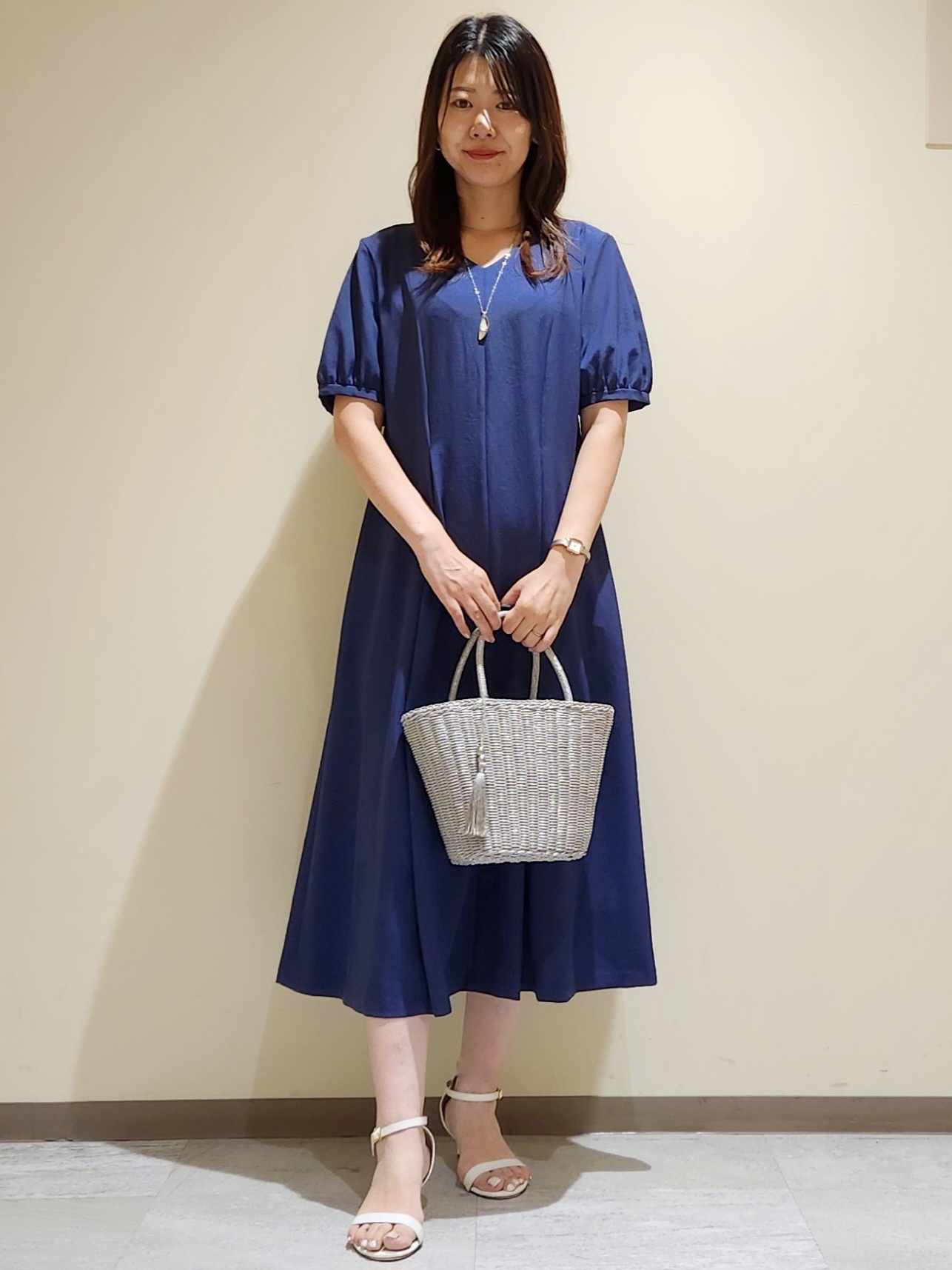 yukaさんの「COUP DE CHANCE｜【手洗い可／日本製】サックワンピース」を使ったコーディネート