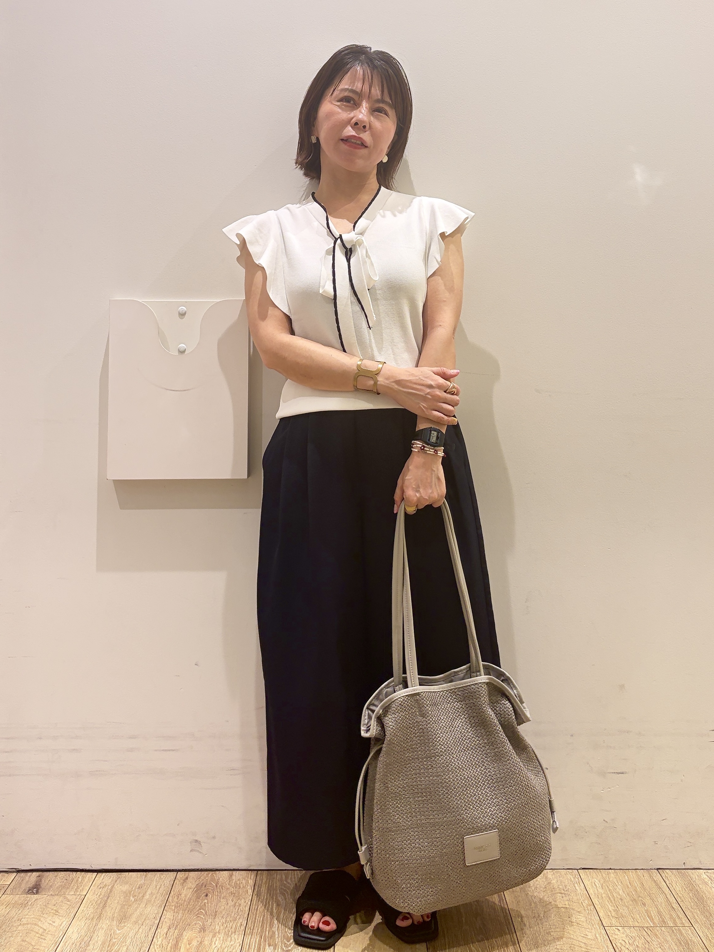 YUKOさんの「index｜ラメコードラフサンダル」を使ったコーディネート