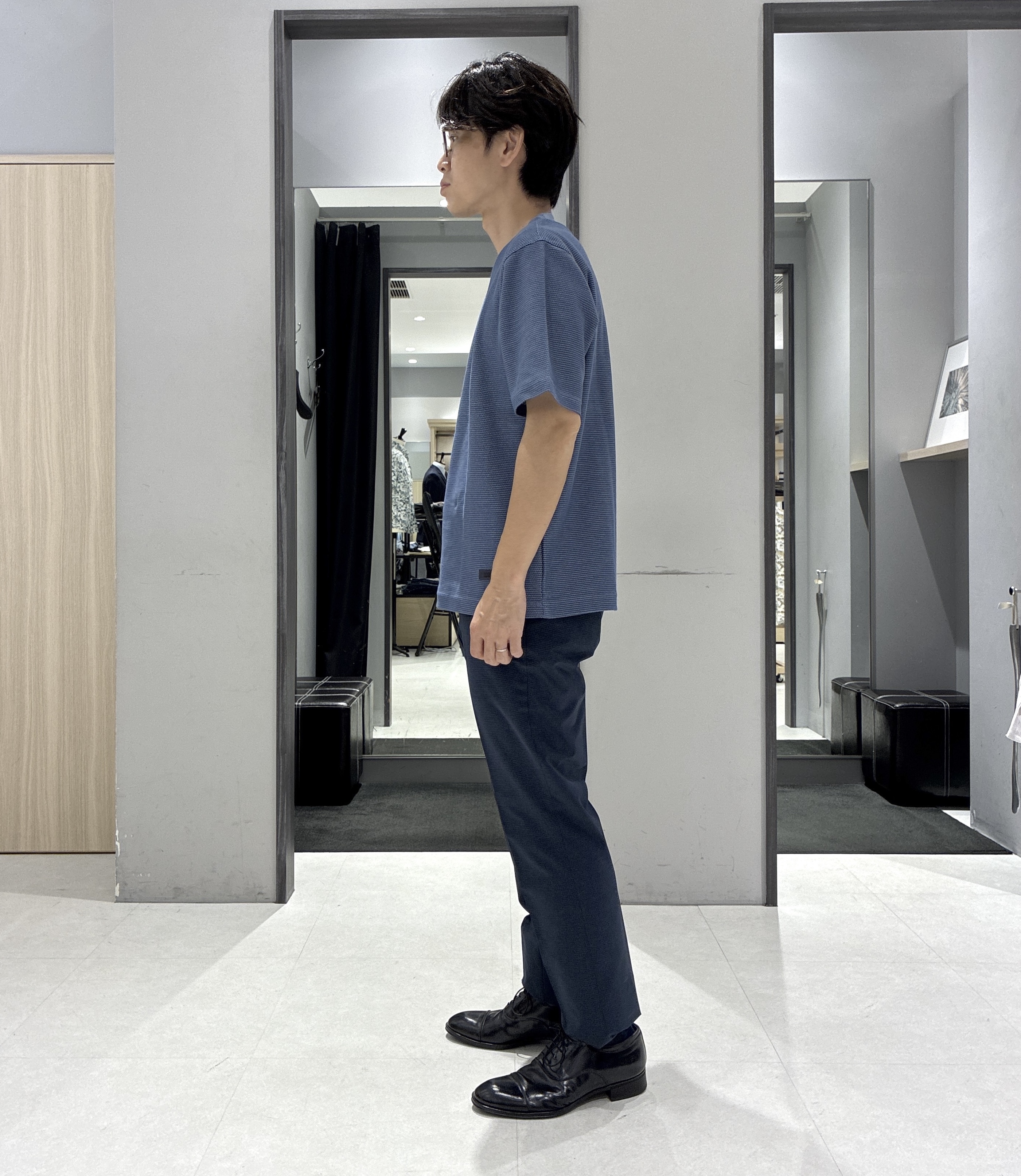 わいずみさんの「TAKEO KIKUCHI｜【抗菌防臭】COOL DOTS（R）ドビープリント ジャケット」を使ったコーディネート
