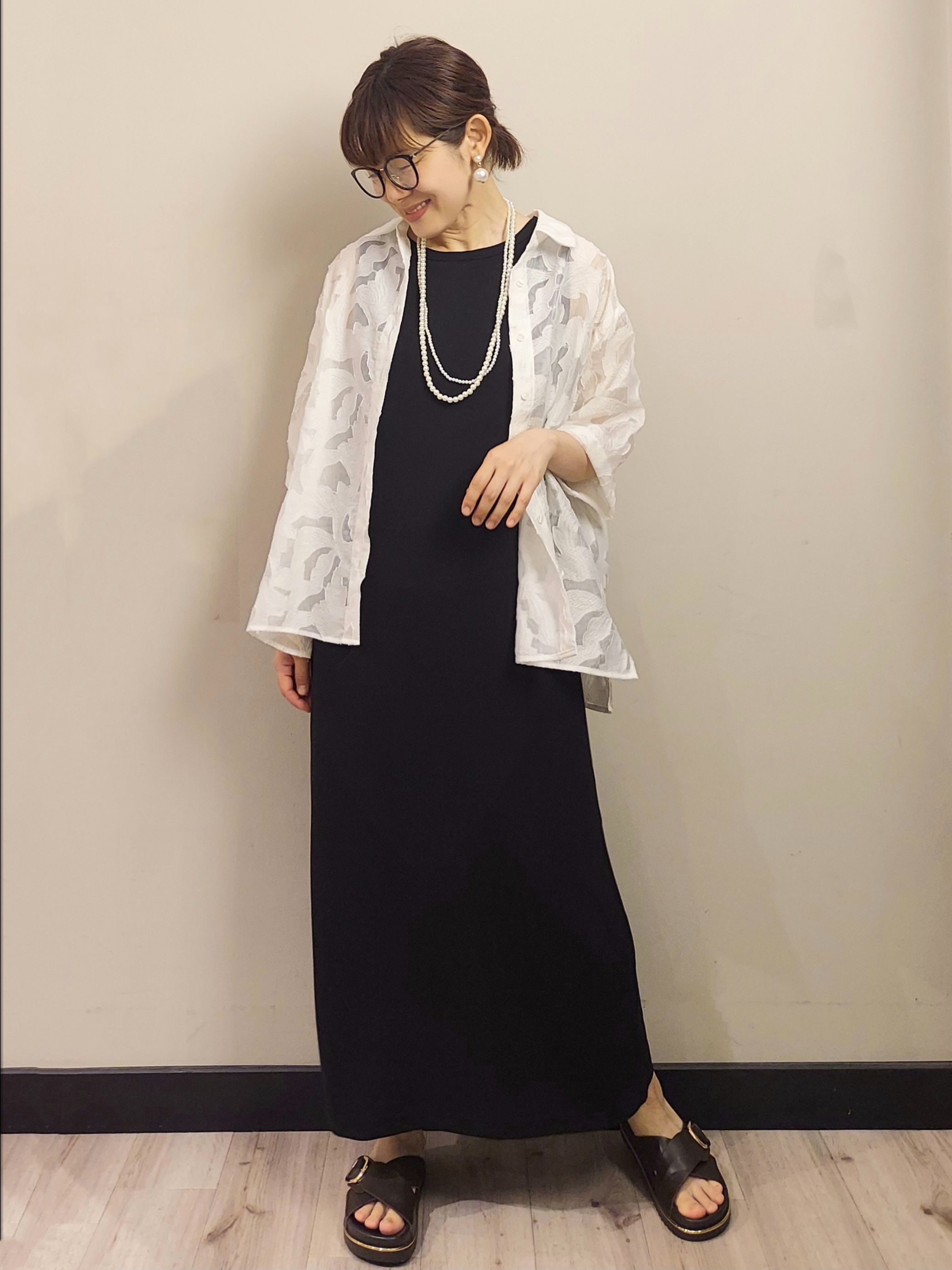 MAKIさんの「index｜シアージャカードシャツ【洗濯機OK】」を使ったコーディネート