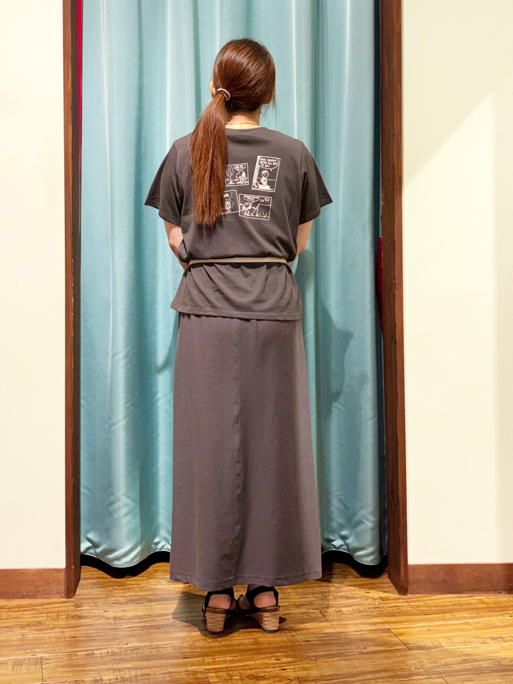 tukiさんの「SHOO･LA･RUE｜【PEANUTS】ひんやりプリントTシャツ」を使ったコーディネート