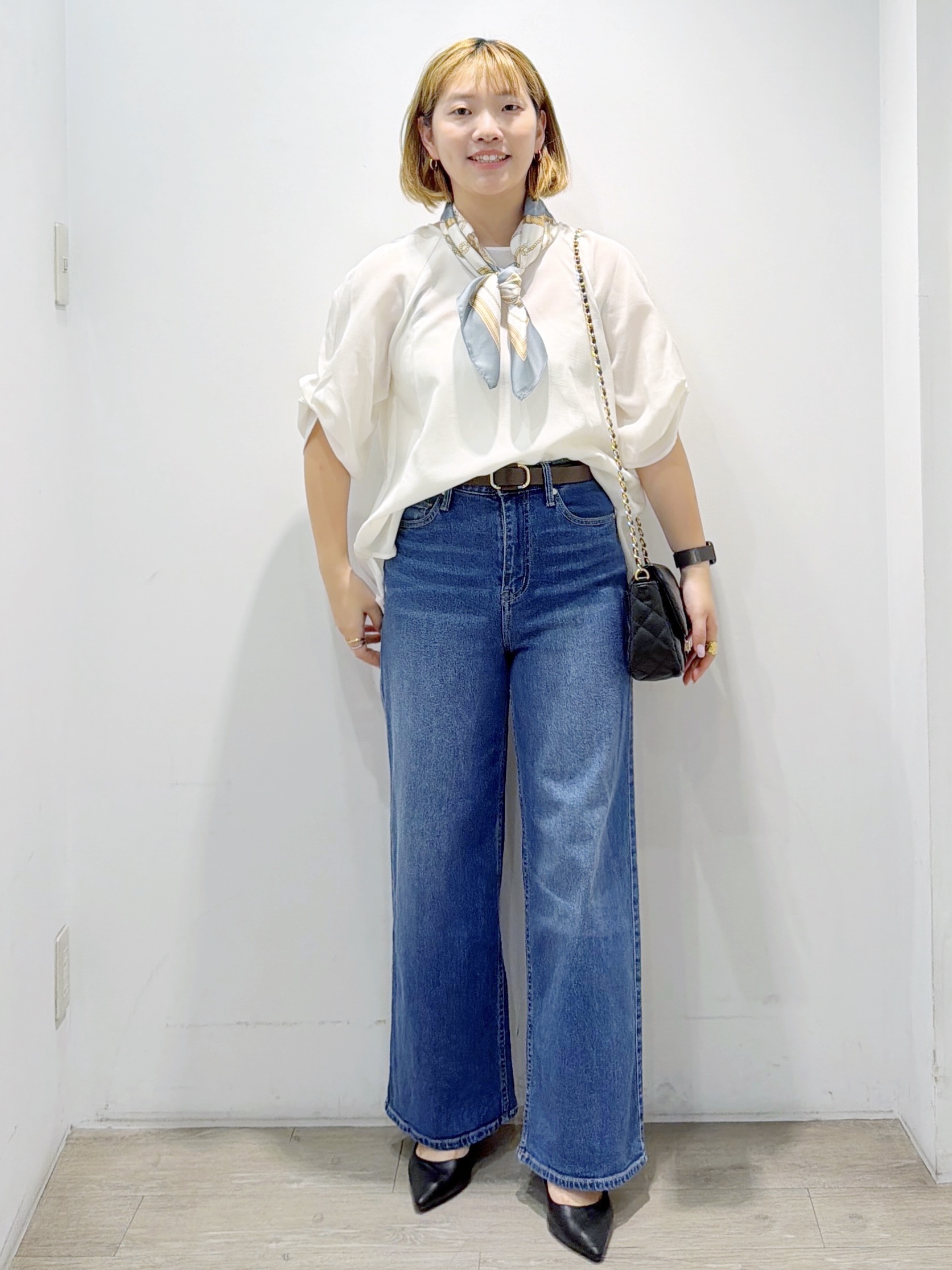 sumicaさんの「OPAQUE.CLIP｜ストレッチバギーデニム【洗濯機洗い可】《SS～LL》」を使ったコーディネート