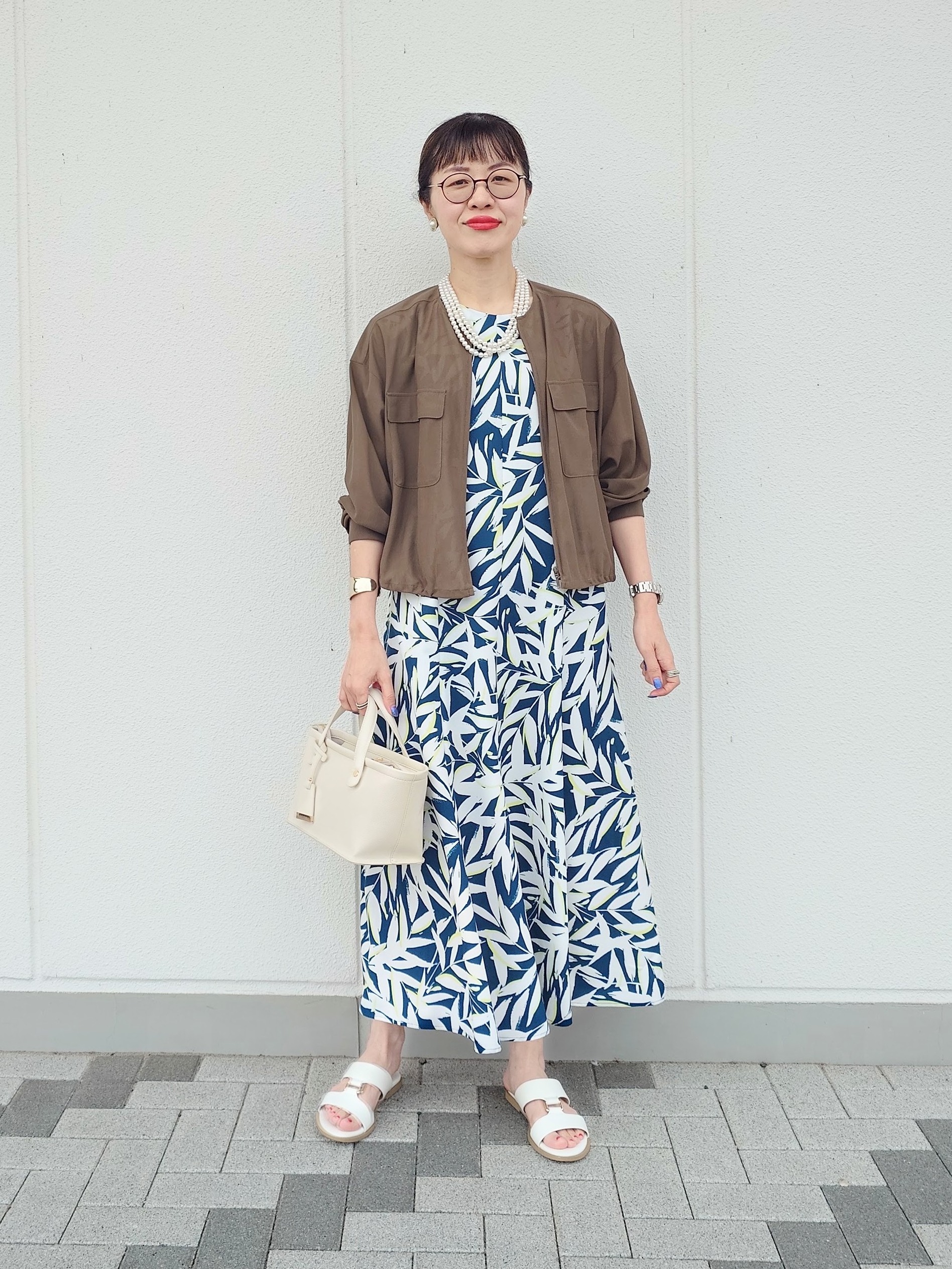 MUTSUKOさんの「UNTITLED｜◆【洗える】シアーブルゾン」を使ったコーディネート
