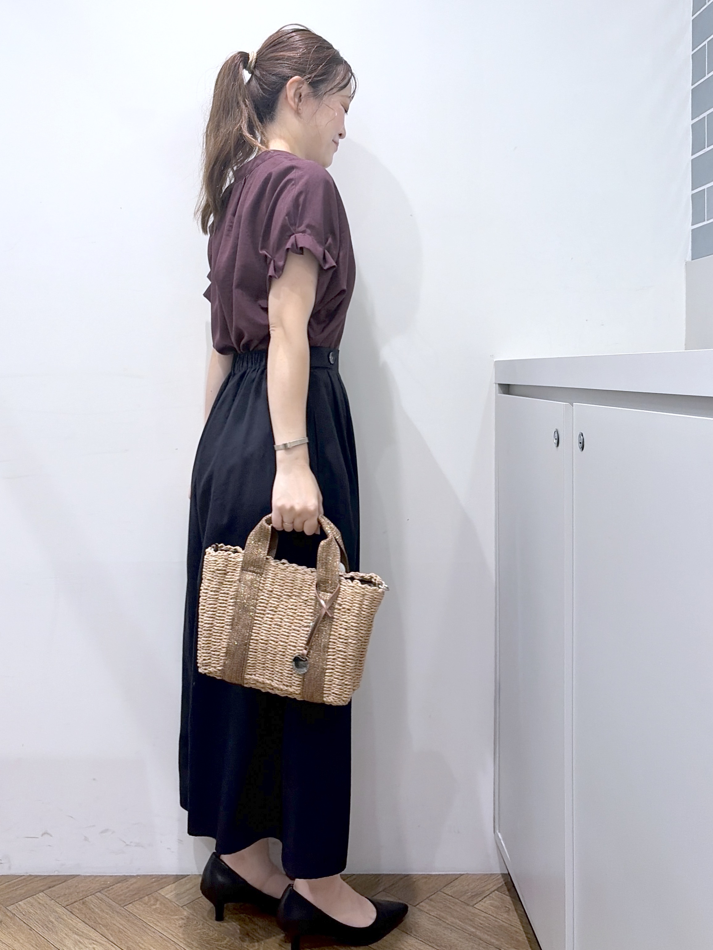 Junさんの「index｜【接触冷感／吸水速乾】タックスキッパーブラウス《防シワ／イージーアイロン／洗濯機OK／9col》」を使ったコーディネート
