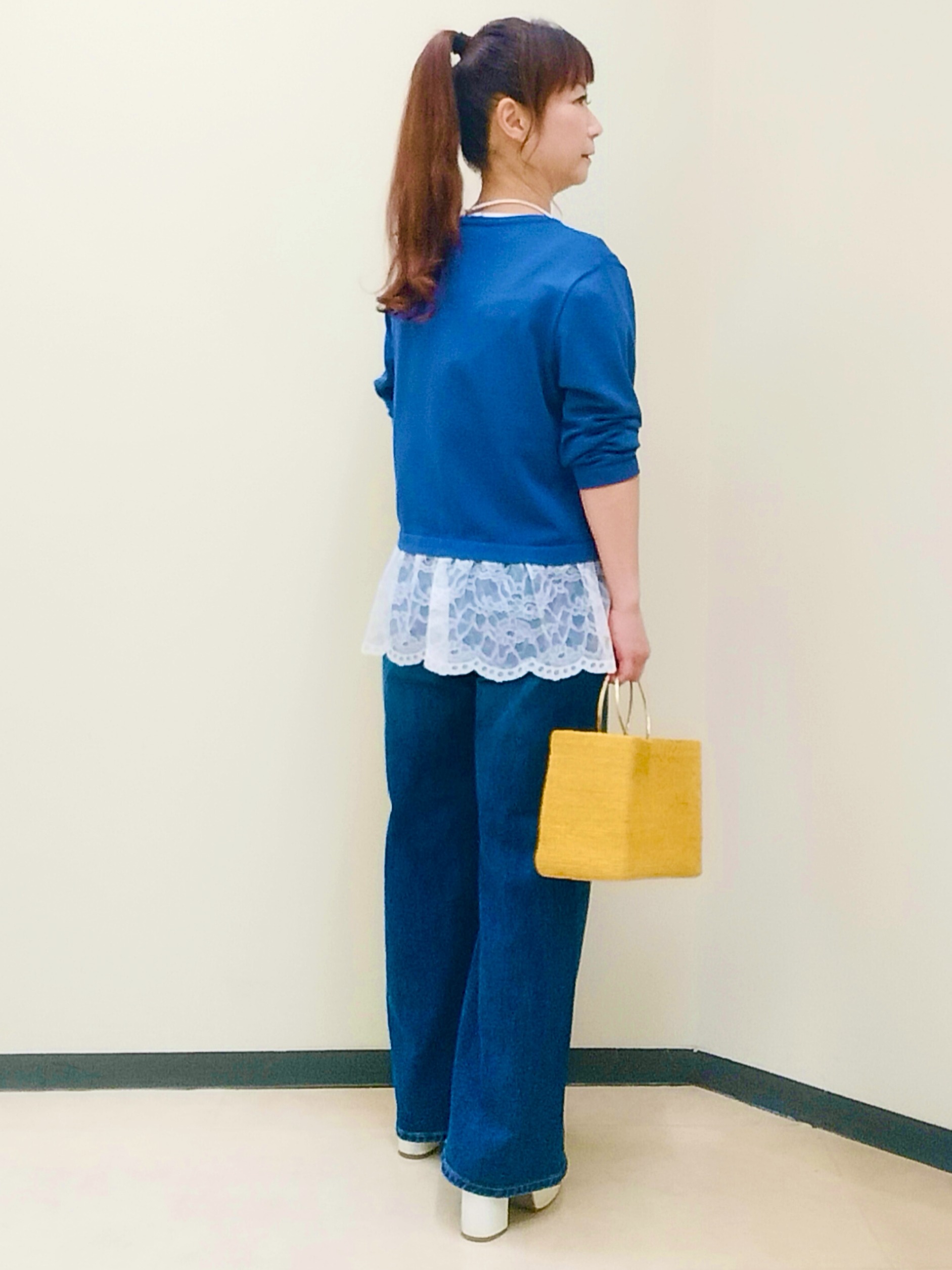 花さんの「Reflect｜【手洗い可】ワイドシルエットデニム」を使ったコーディネート