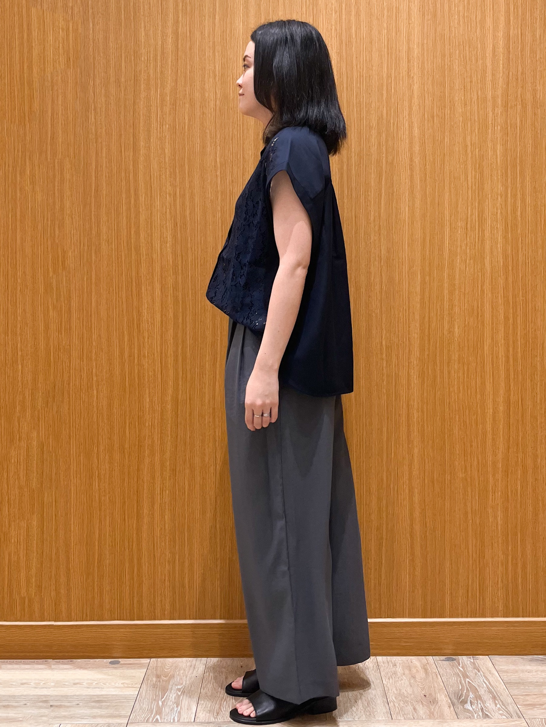 aさんの「OPAQUE.CLIP｜フロントレースブラウス【洗濯機OK】」を使ったコーディネート