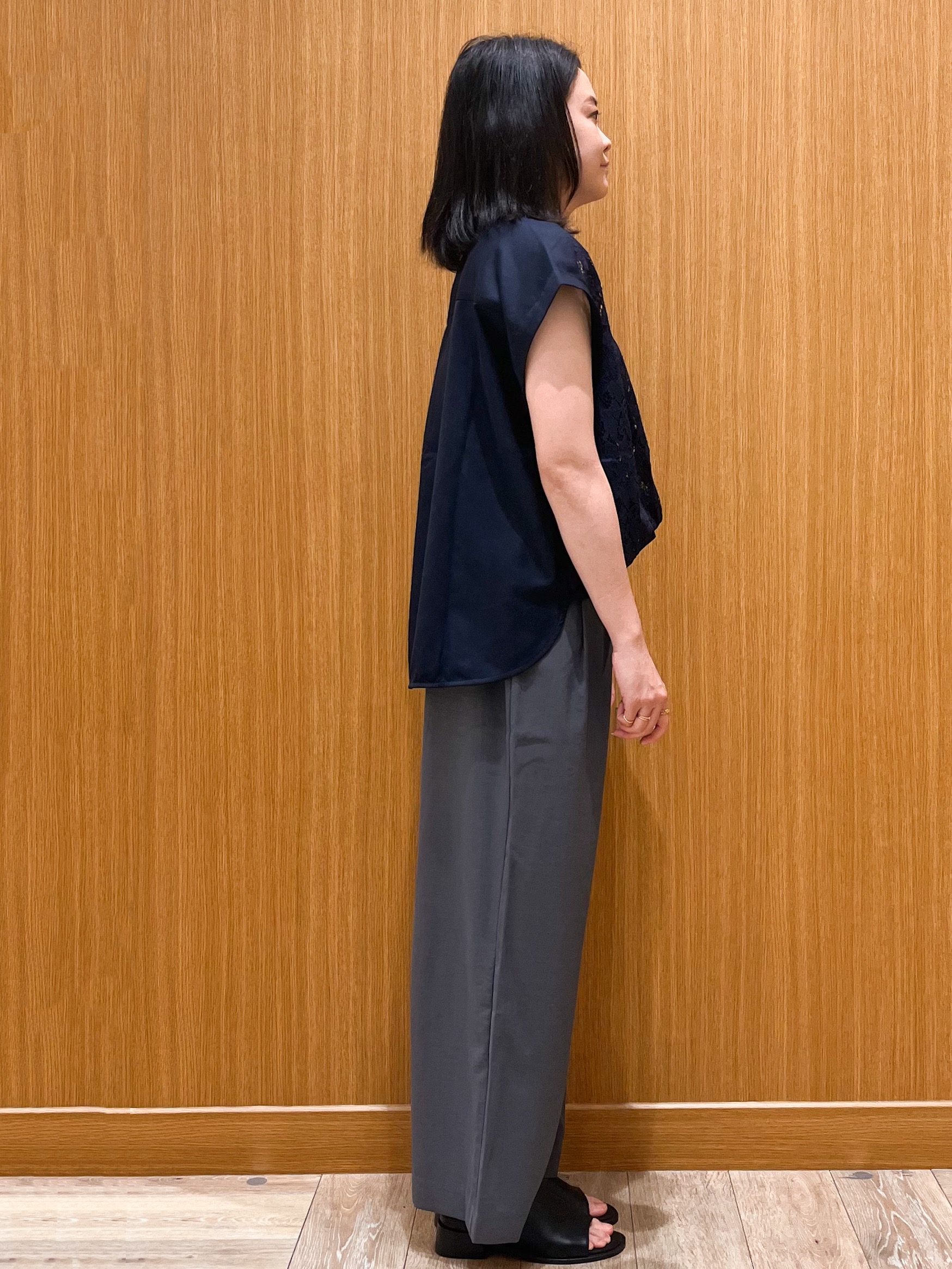 aさんの「OPAQUE.CLIP｜フロントレースブラウス【洗濯機OK】」を使ったコーディネート