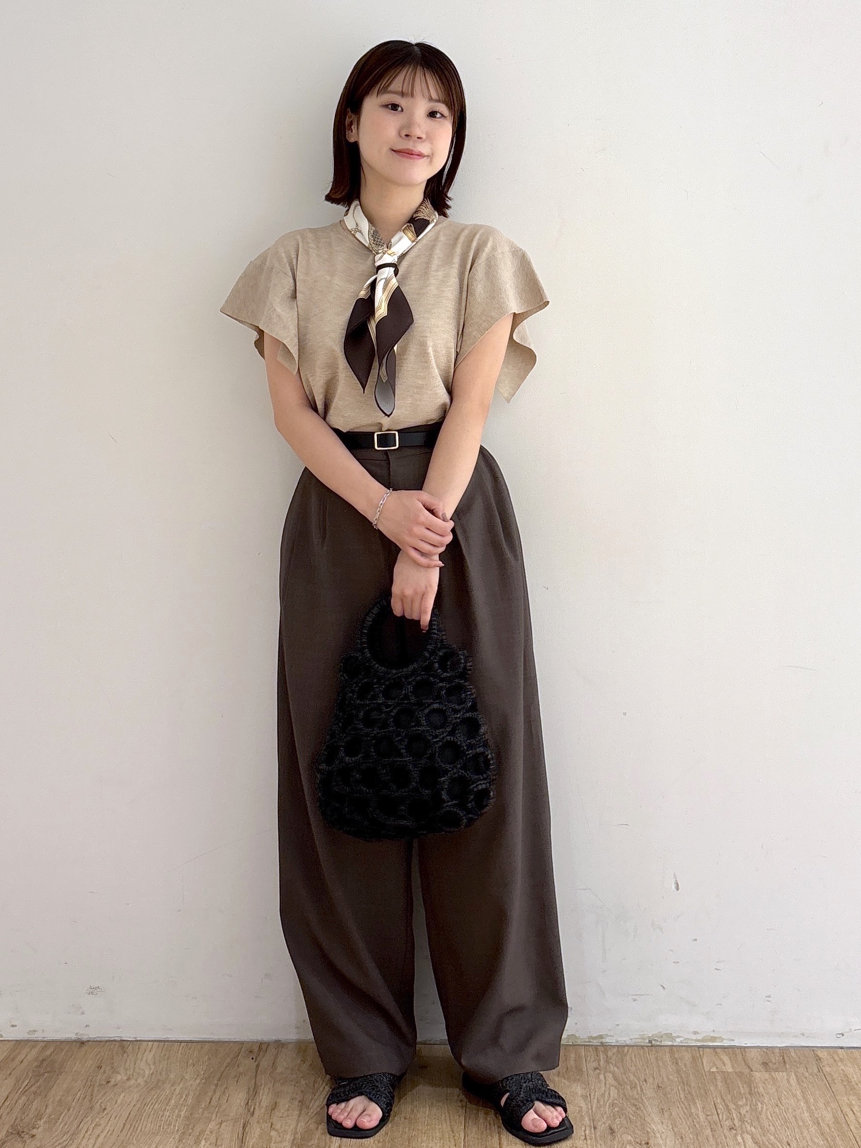 mireiさんの「OPAQUE.CLIP｜『STORY Web7月掲載』ドライタッチラメニット《UV／洗える／6col》」を使ったコーディネート