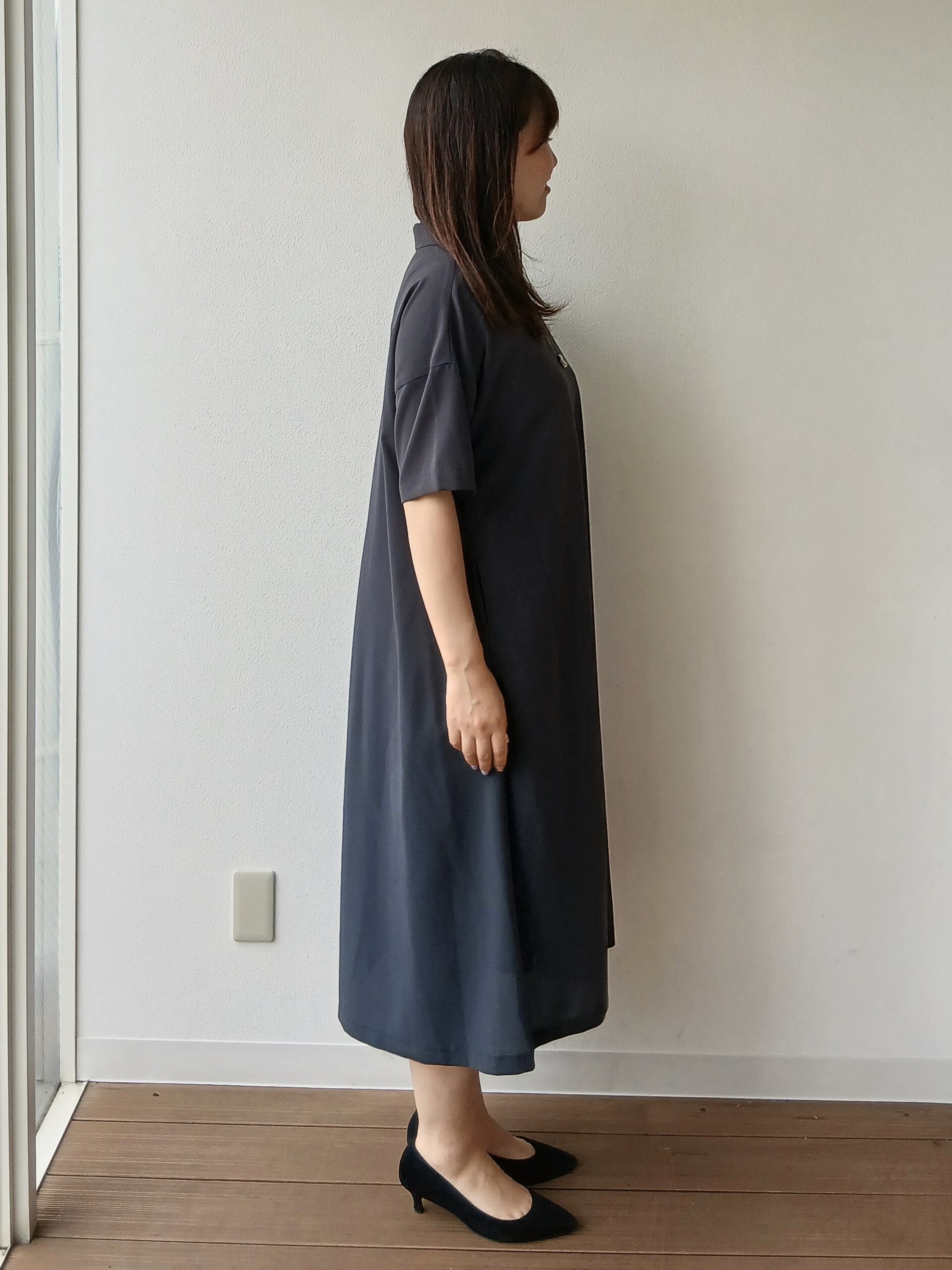 なみきさんの「UNTITLED｜【初秋も活躍/UVカット/接触冷感】エアリークールワンピース」を使ったコーディネート