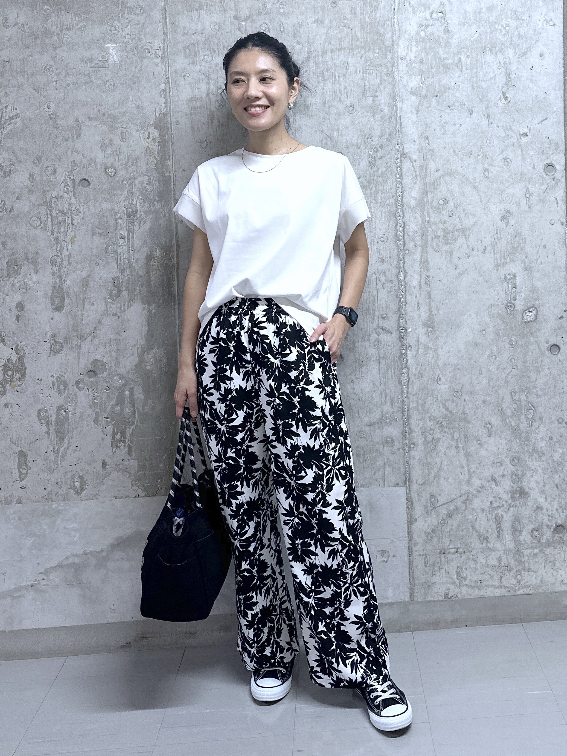 kumiさんの「Dessin｜【UVカット/接触冷感】美光沢カットソー」を使ったコーディネート