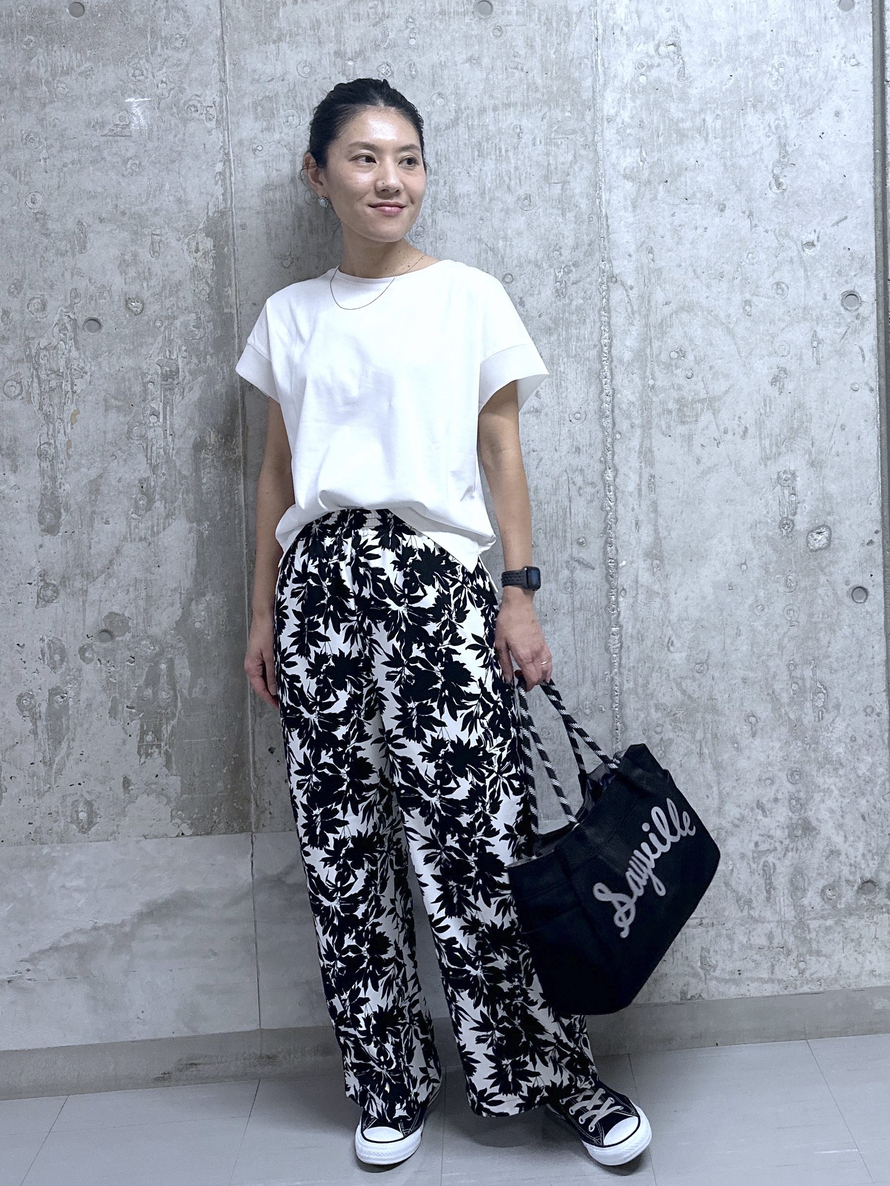 kumiさんの「Dessin｜【UVカット/接触冷感】美光沢カットソー」を使ったコーディネート