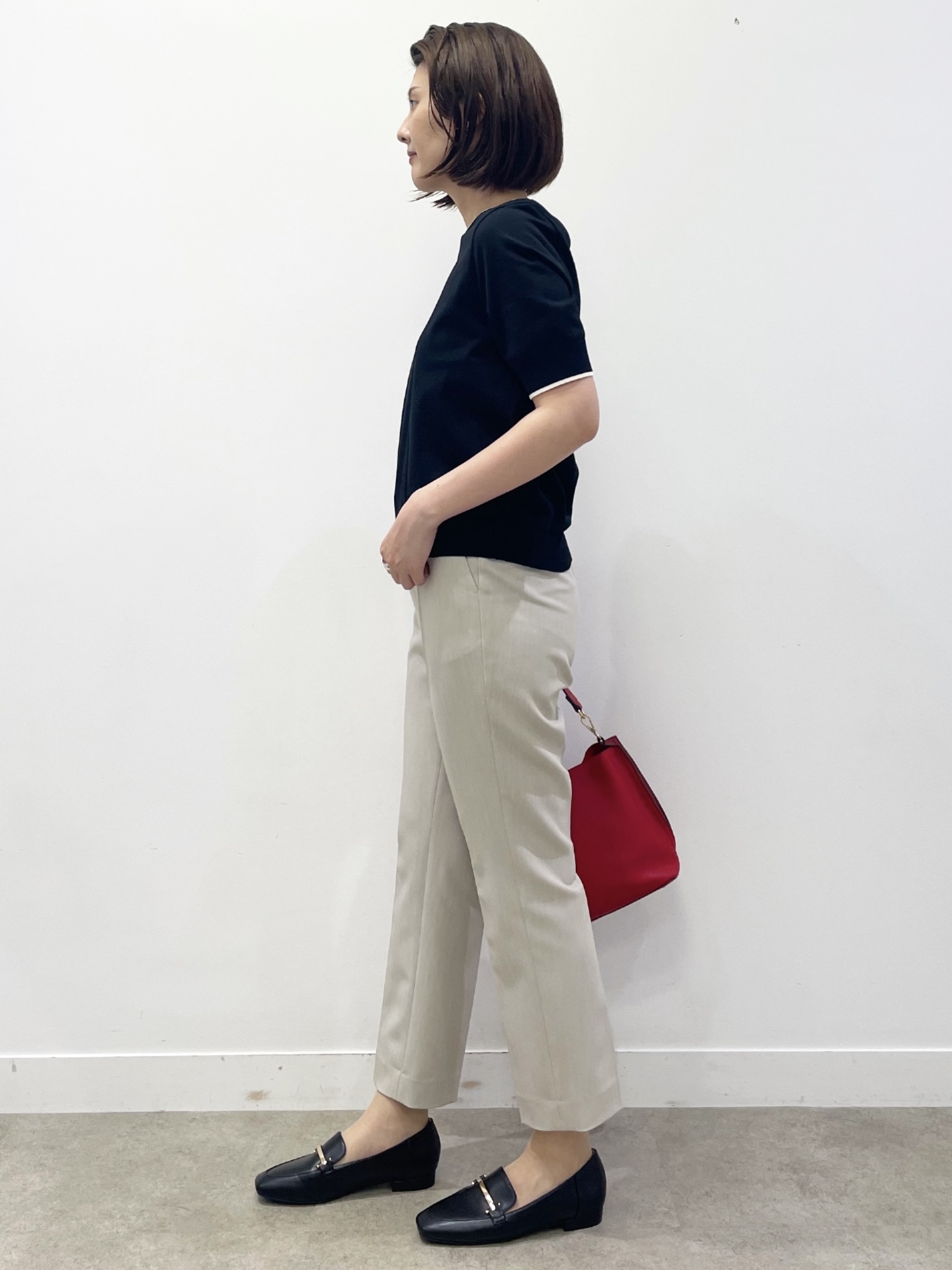 あやたかさんの「Reflect｜【UVカット／アンサンブル／手洗い可】バイカラーニットプルオーバー」を使ったコーディネート