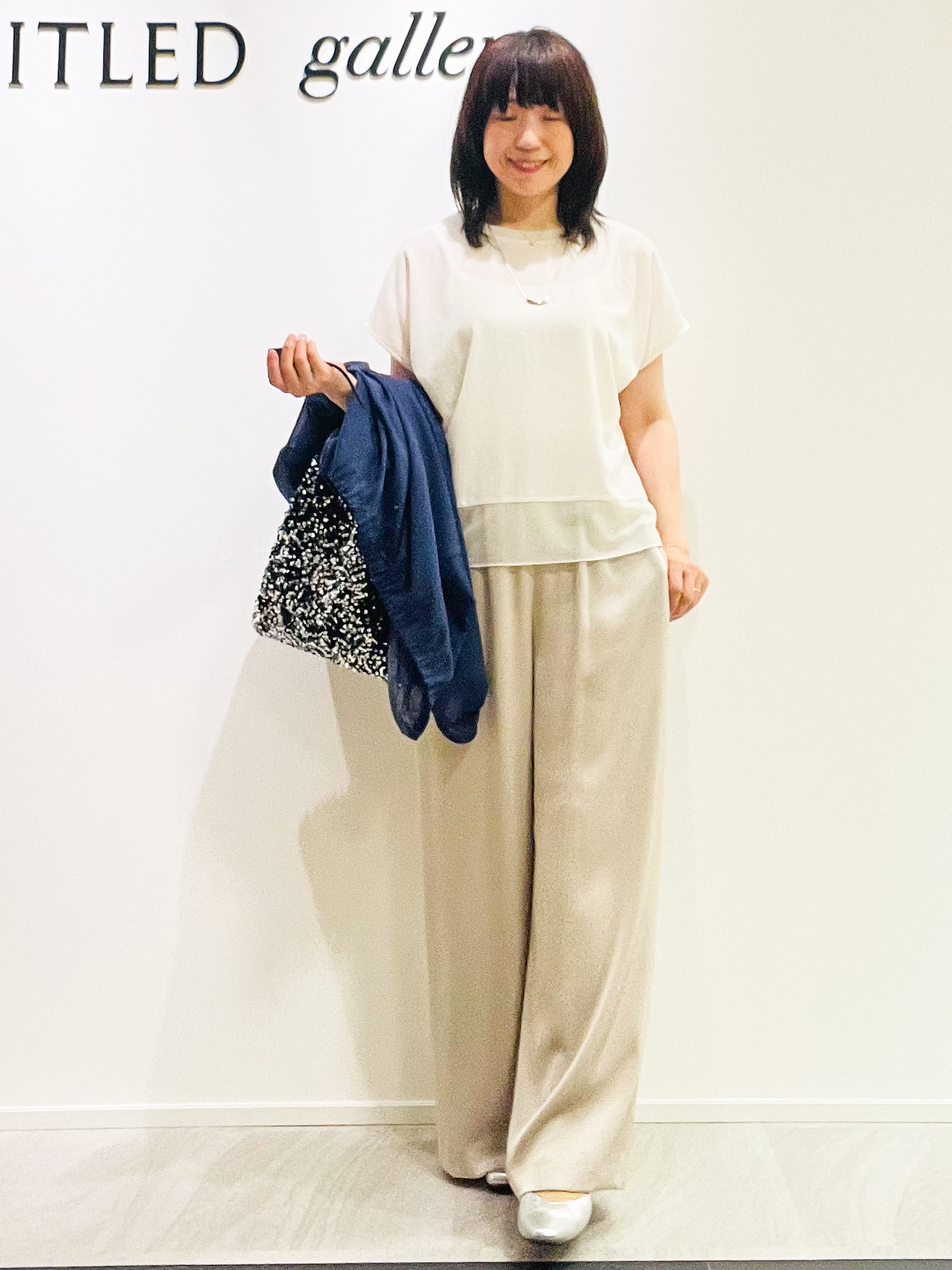 めいさんの「UNTITLED｜【秋羽織り/ジップ】トリコットシアーブラウス」を使ったコーディネート
