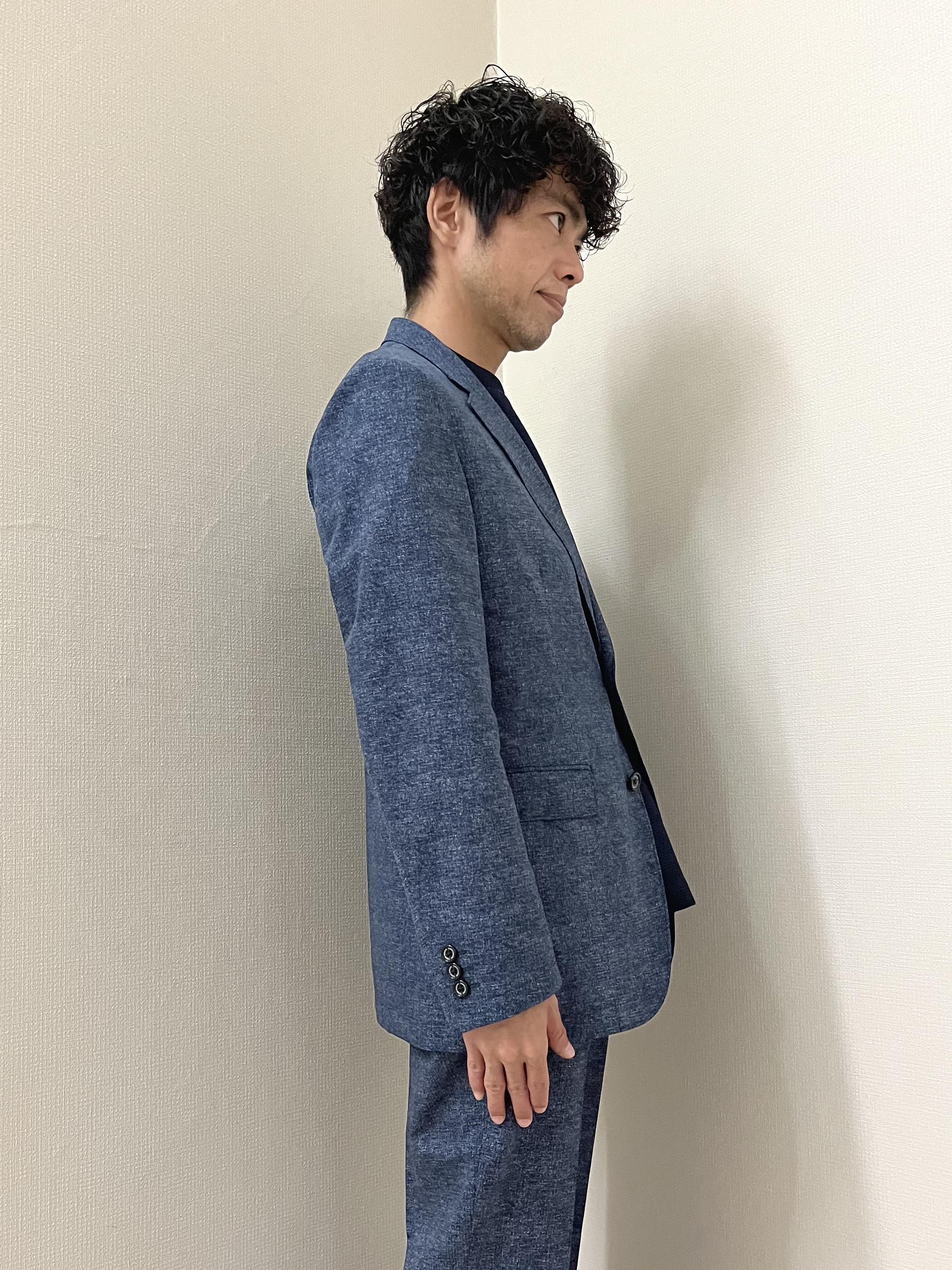 URAさんの「TAKEO KIKUCHI｜【抗菌防臭】COOL DOTS（R）ドビープリント ジャケット」を使ったコーディネート