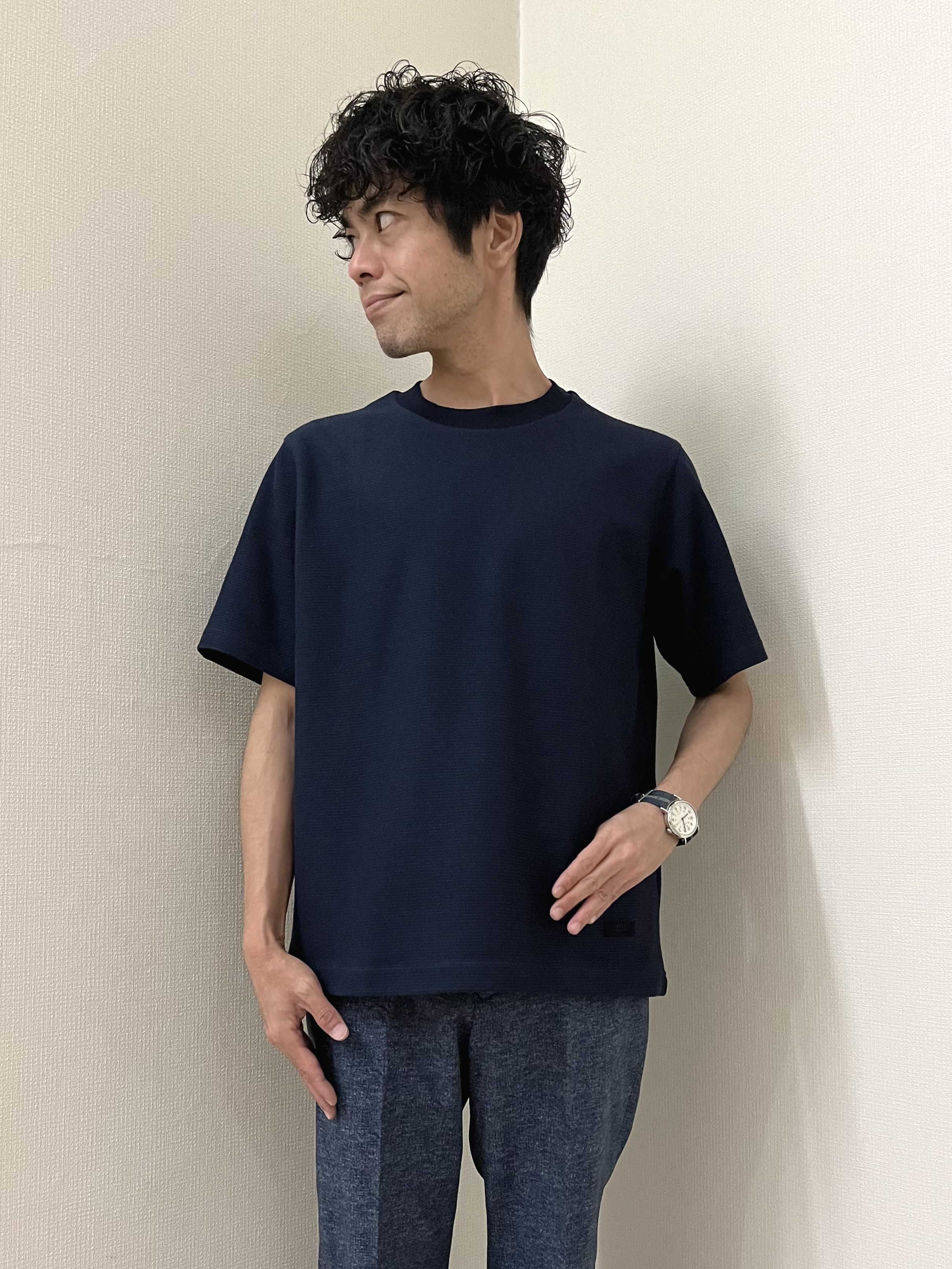 URAさんの「TAKEO KIKUCHI｜【抗菌防臭】COOL DOTS（R）ドビープリント ジャケット」を使ったコーディネート