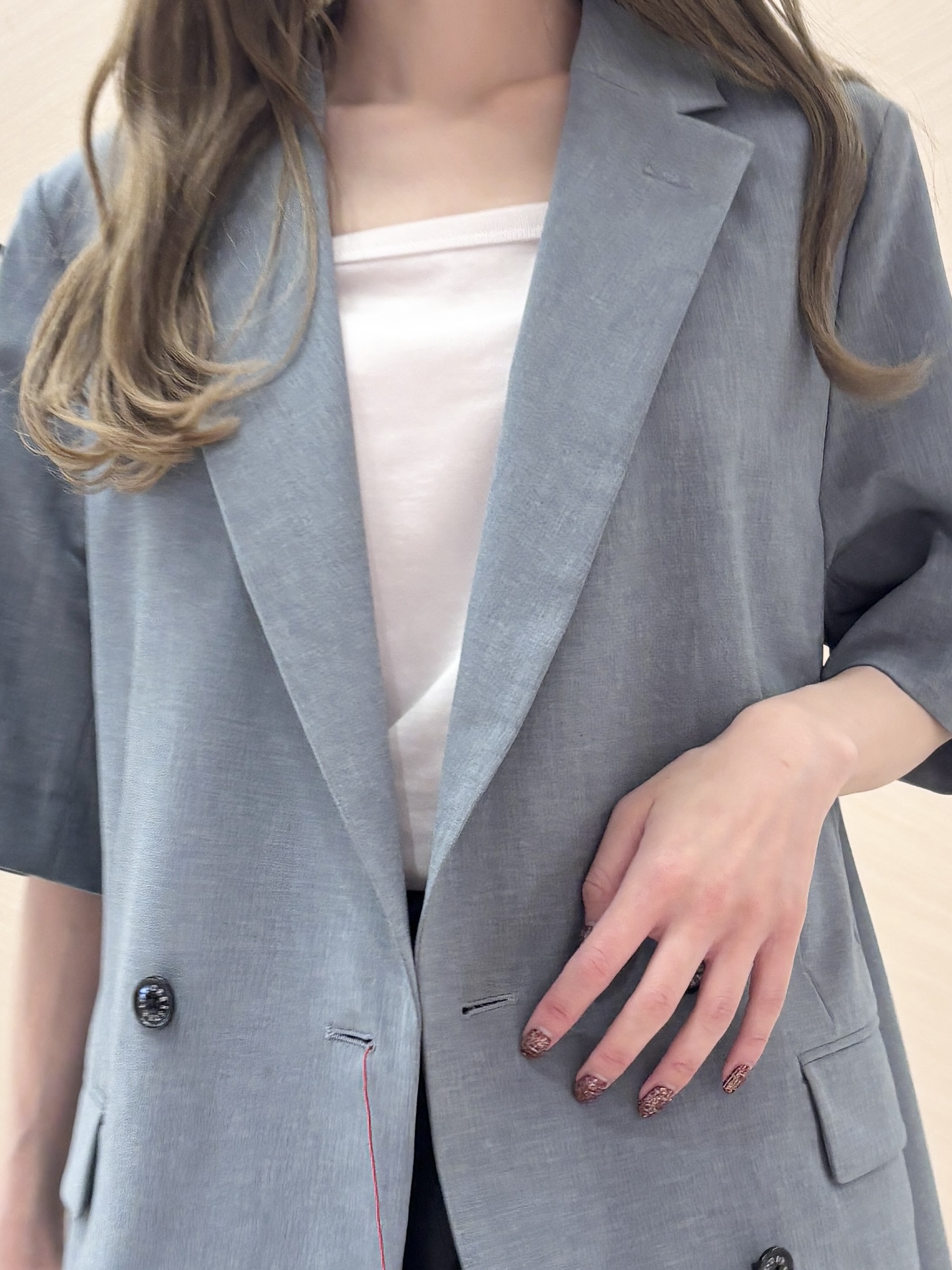 清水夏姫さんの「DRESSTERIOR｜【接触冷感/UVカット/抗菌防臭/しわ防止】クールデオドラント スクエアネックプルオーバー」を使ったコーディネート
