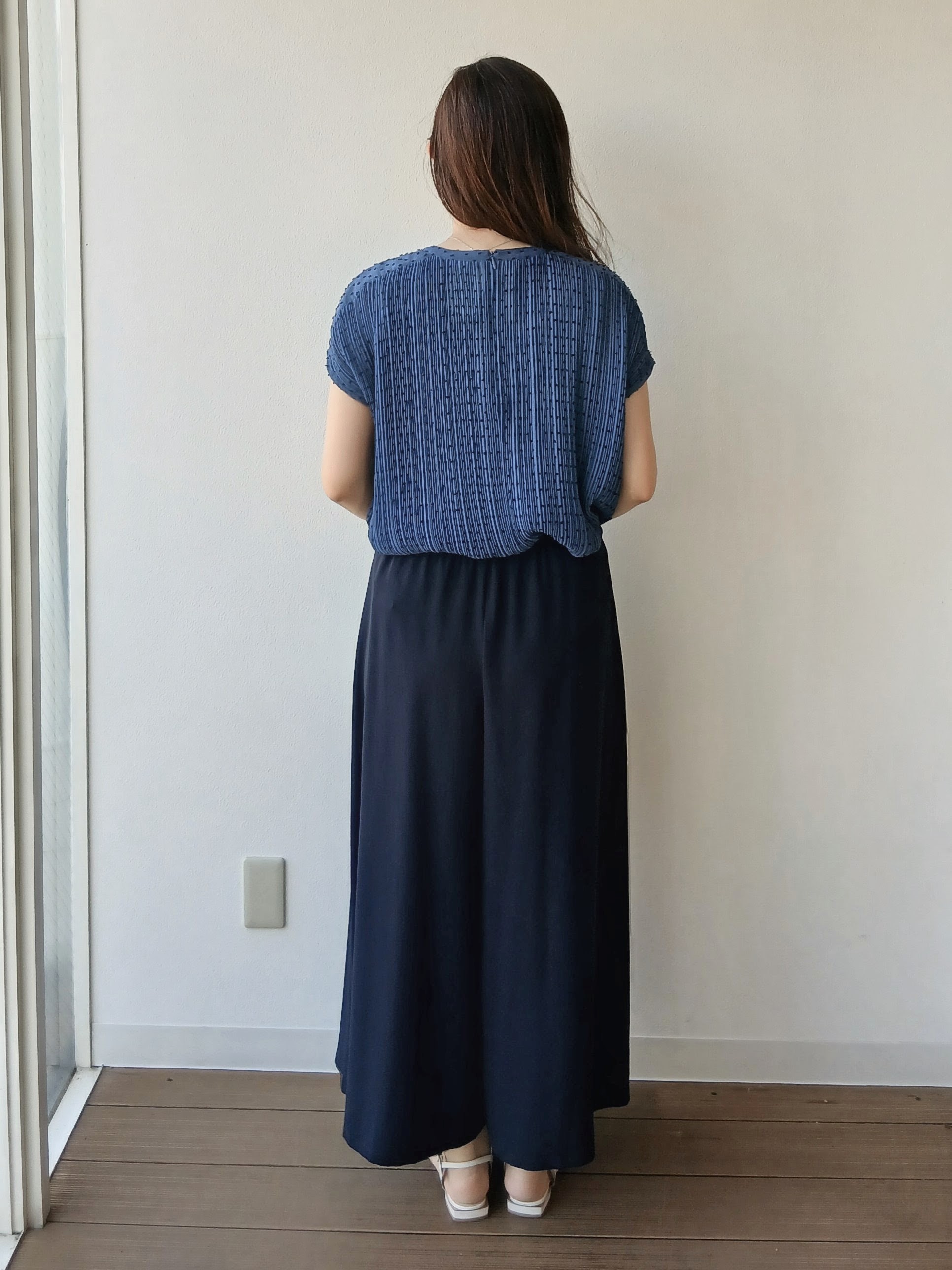 なみきさんの「UNTITLED｜【1枚で着映える】ドットジャガードブラウス」を使ったコーディネート