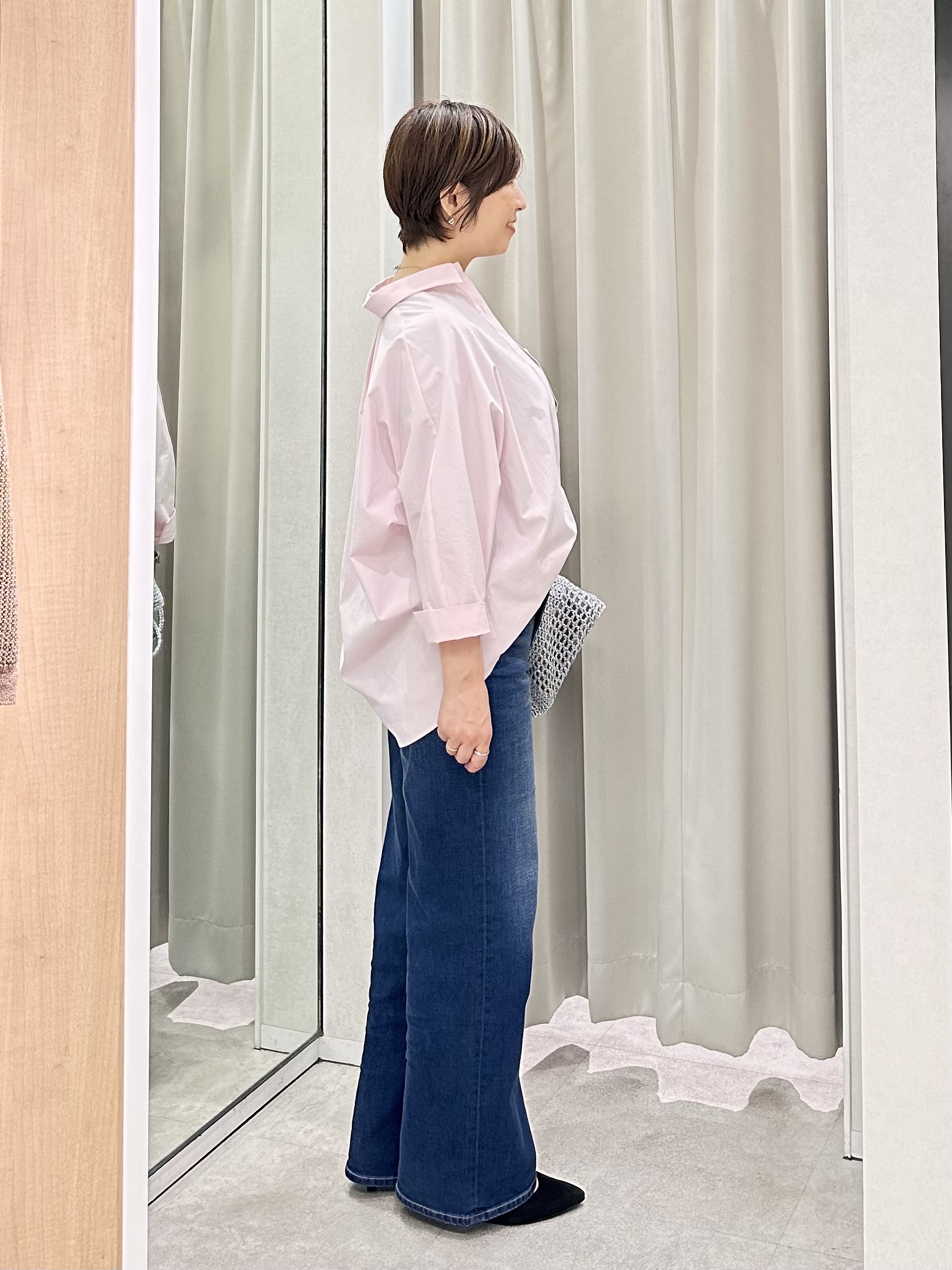 みなこさんの「UNTITLED｜【接触冷感/吸水速乾/UVカット】ドルマンスリーブシャツ」を使ったコーディネート