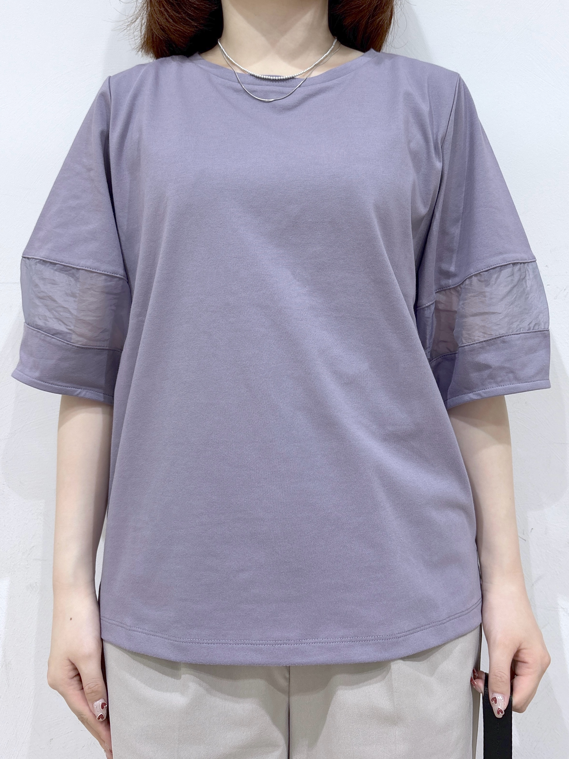 るーさんの「grove｜【吸水速乾・UVカット】シアードッキングランタンスリーブTシャツ」を使ったコーディネート