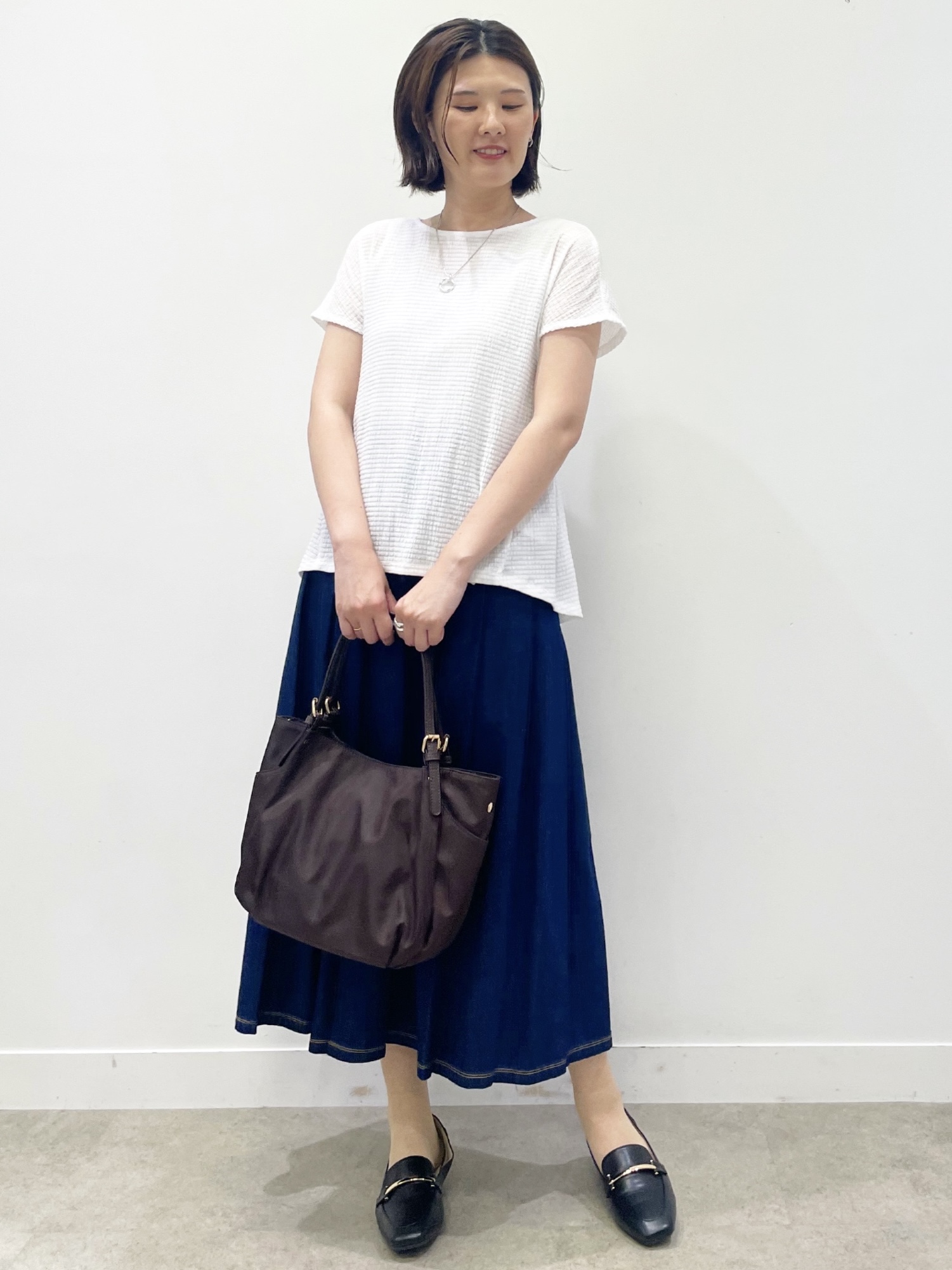 あやたかさんの「Reflect｜【腰まわりカバー／手洗い可】ペプラムプルオーバー」を使ったコーディネート