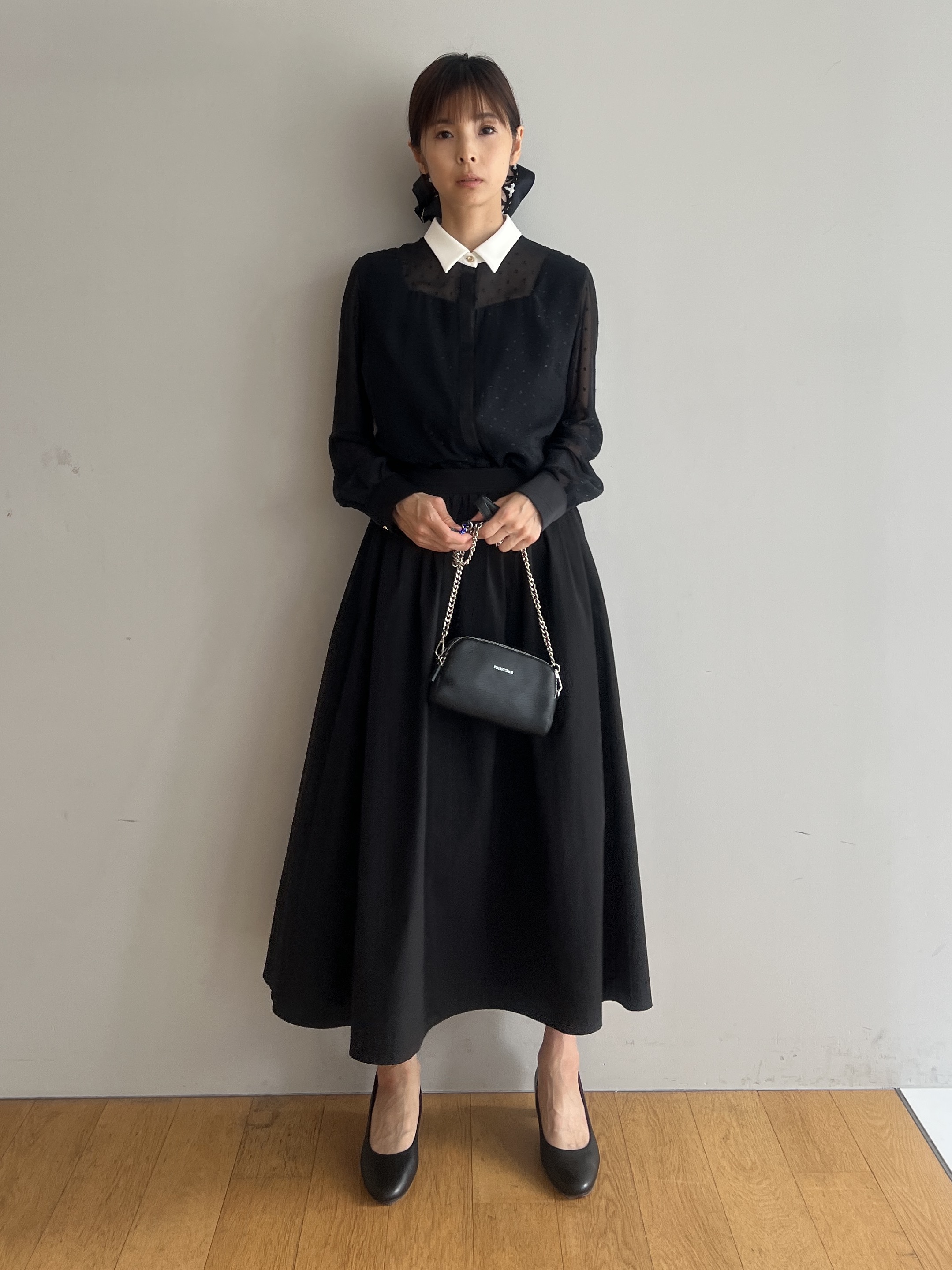 misaさんの「DRESSTERIOR｜【STORY11月号掲載】アーチフィットレザーパンプス」を使ったコーディネート
