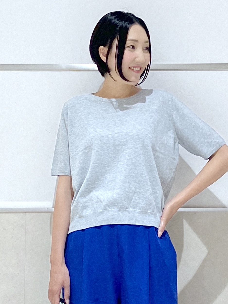 eriko さんの「Dessin｜【9色展開/接触冷感/UVカット】ドライタッチサマーニットT」を使ったコーディネート