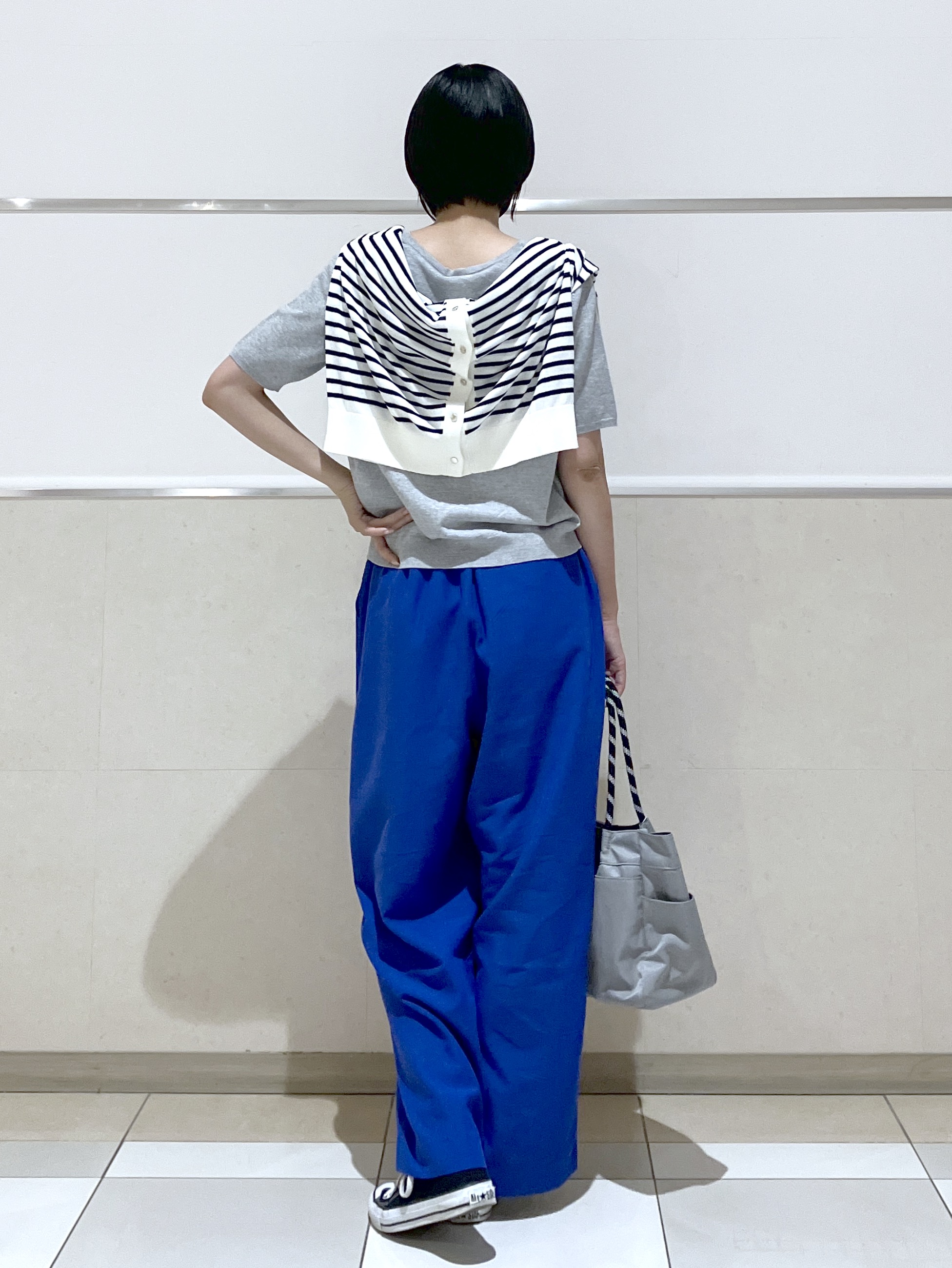 eriko さんの「Dessin｜【9色展開/接触冷感/UVカット】ドライタッチサマーニットT」を使ったコーディネート