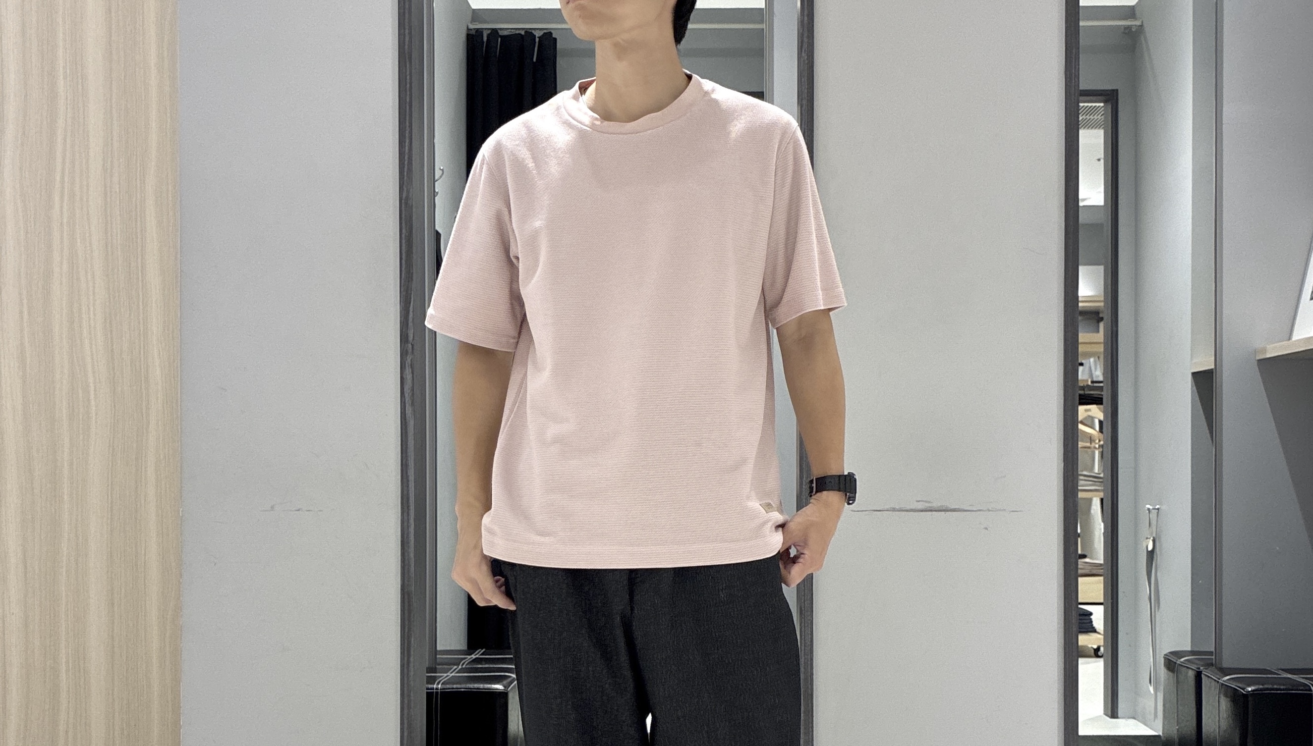 わいずみさんの「TAKEO KIKUCHI｜【接触冷感】アイスクリアコットン ワンポイント ポロシャツ」を使ったコーディネート
