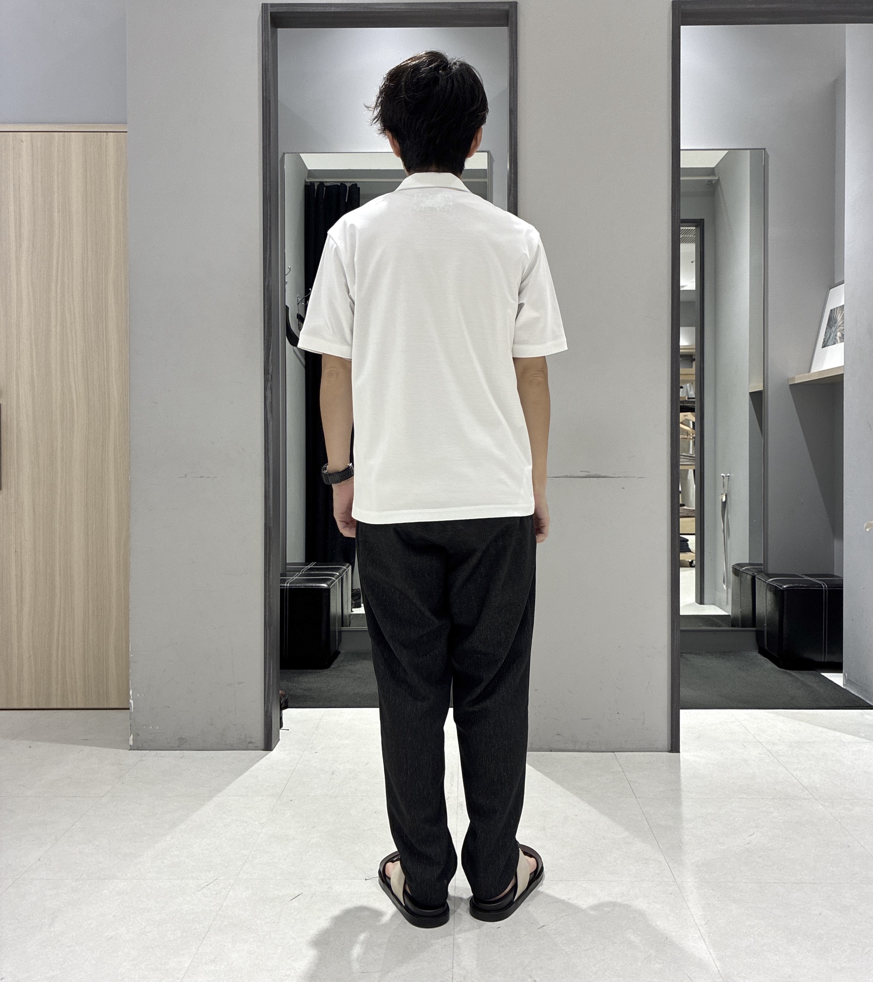 わいずみさんの「TAKEO KIKUCHI｜【接触冷感】アイスクリアコットン ワンポイント ポロシャツ」を使ったコーディネート