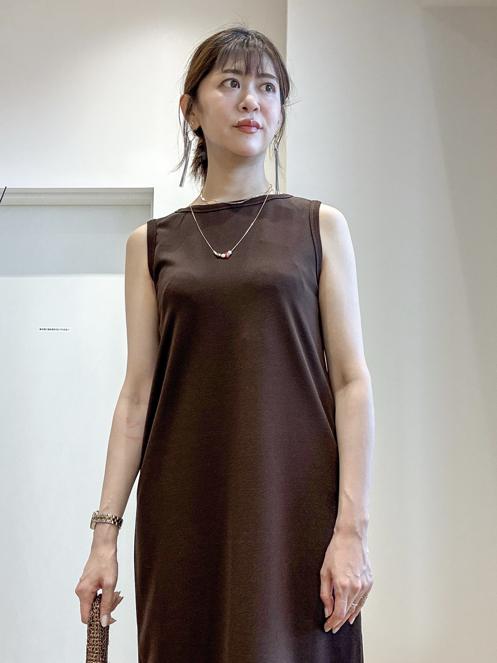 もんちゃんさんの「OPAQUE.CLIP｜【接触冷感】カットソーワンピース《洗濯機OK》」を使ったコーディネート