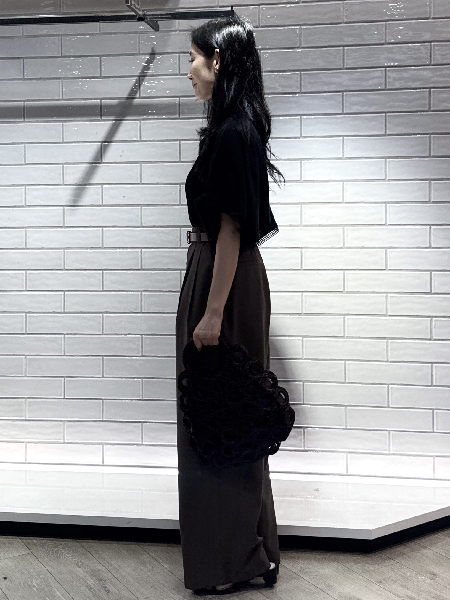 yuicciさんの「OPAQUE.CLIP｜袖口レースフレアスリーブカットソー【洗濯機OK】」を使ったコーディネート