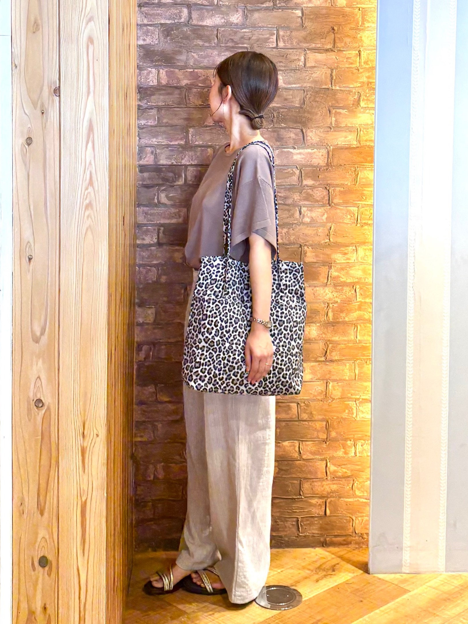 mieさんの「SHOO･LA･RUE｜【S-LL/洗濯機可】インせず着られる ひらり袖ニット」を使ったコーディネート