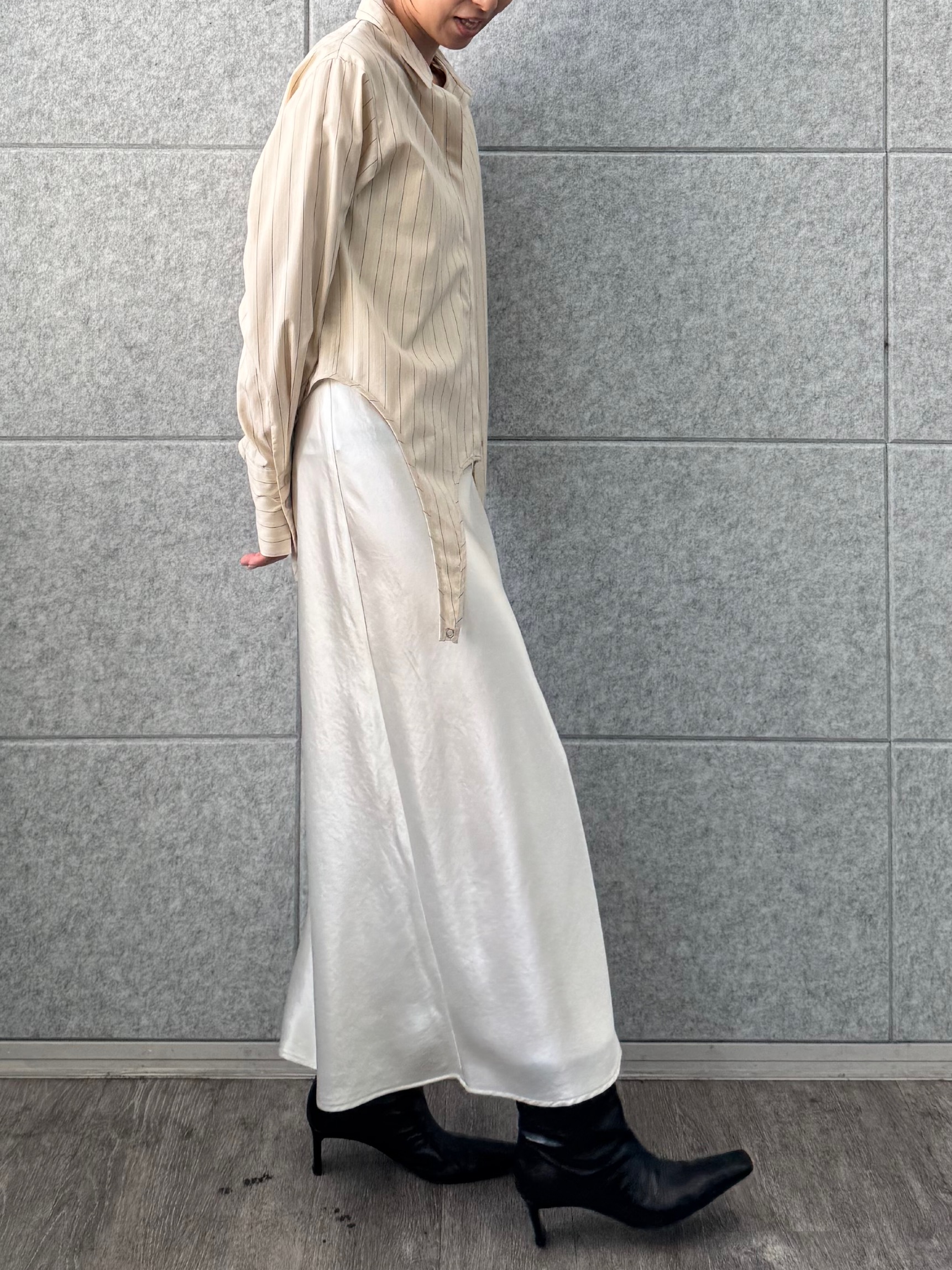 designer yukaさんの「CODE A｜flap detail stripe shirt」を使ったコーディネート