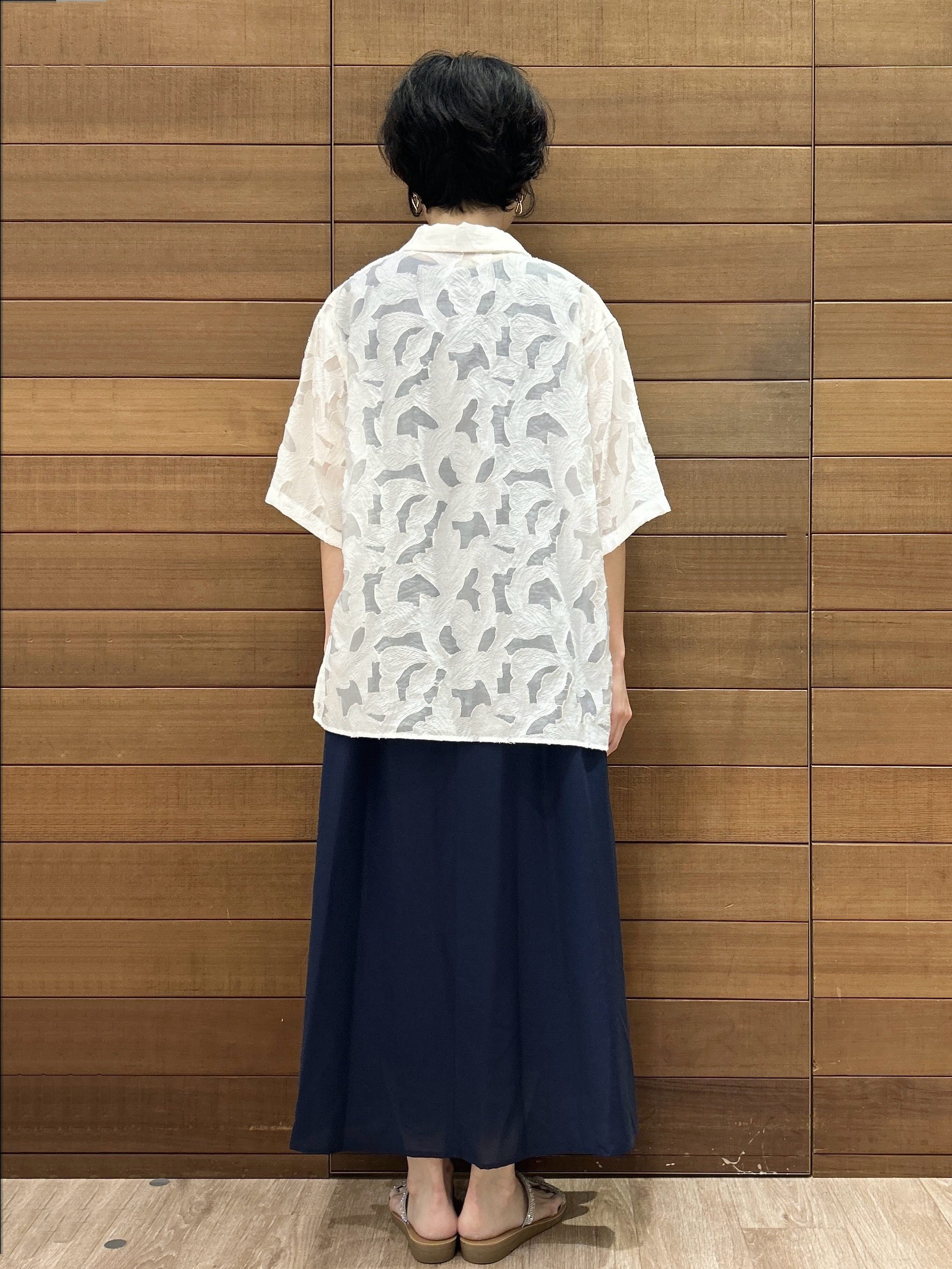 ゆうあさんの「OPAQUE.CLIP｜【接触冷感】麻混シアーノースリーブワンピース《洗濯機OK》」を使ったコーディネート