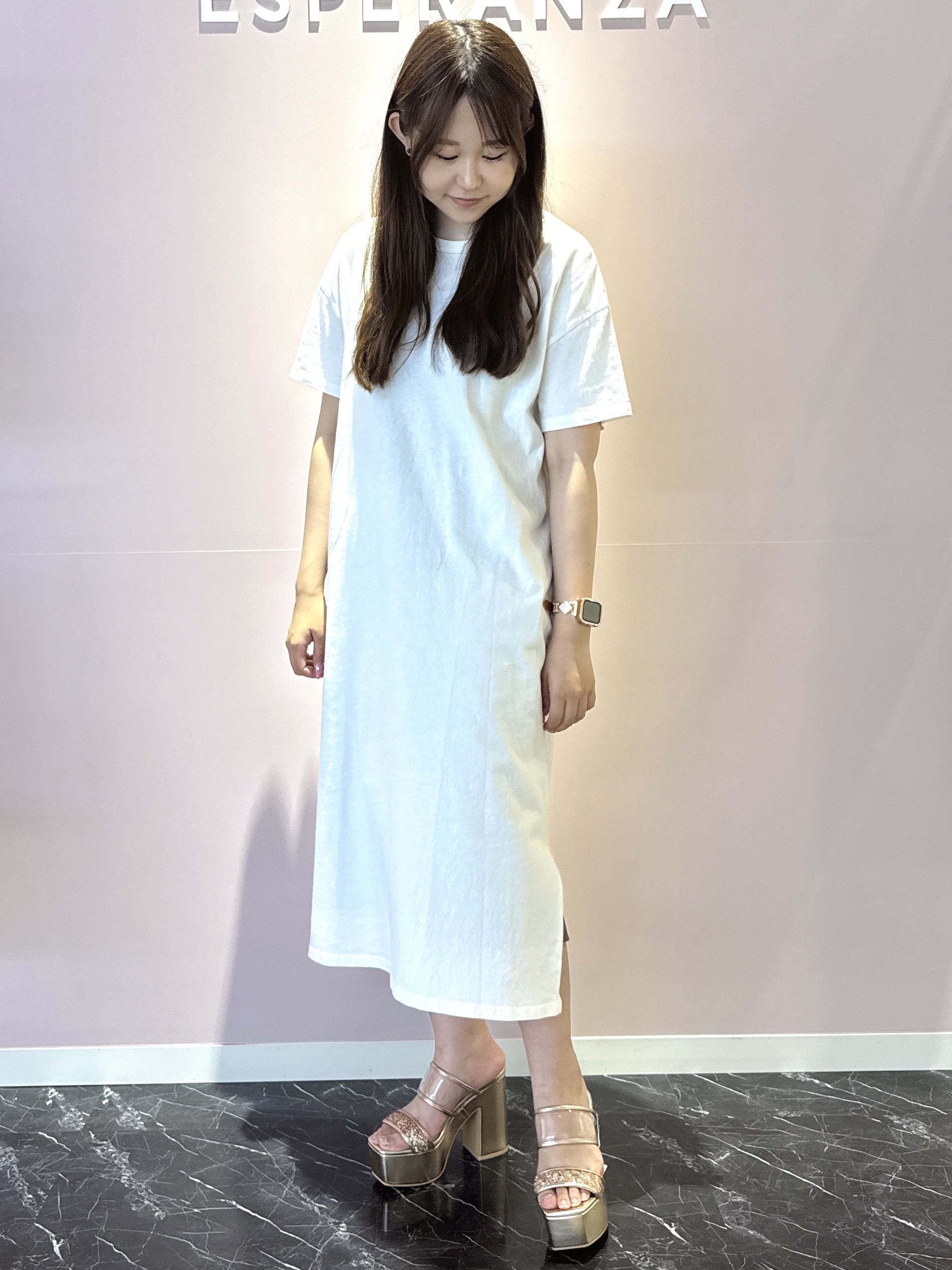 neinaさんの「ESPERANZA｜【ラク盛り/約12cm】ラク盛り厚底ミュール」を使ったコーディネート