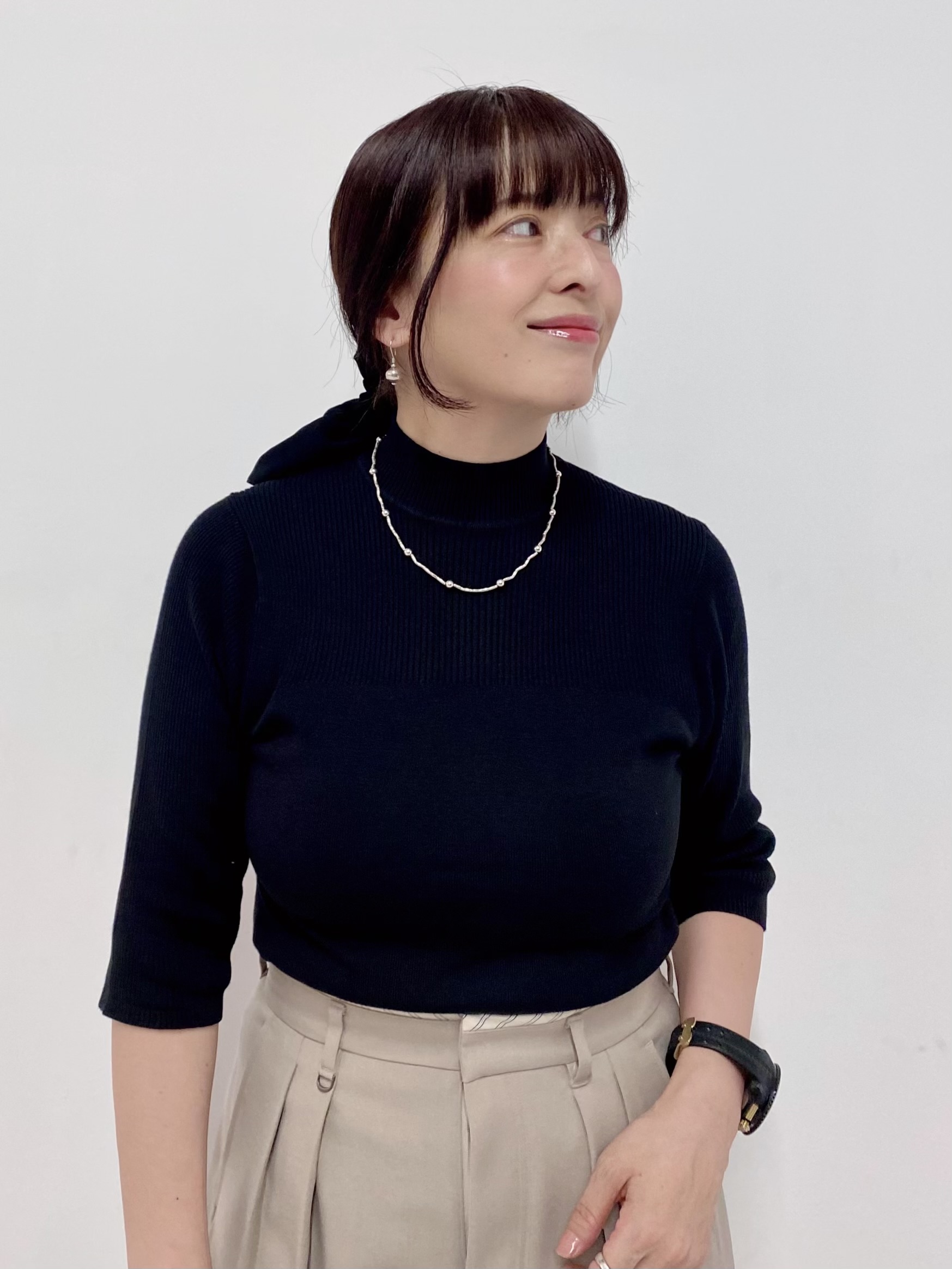 Sawaguchiさんの「DRESSTERIOR｜【接触冷感】クールタッチ ハーフスリーブニット」を使ったコーディネート