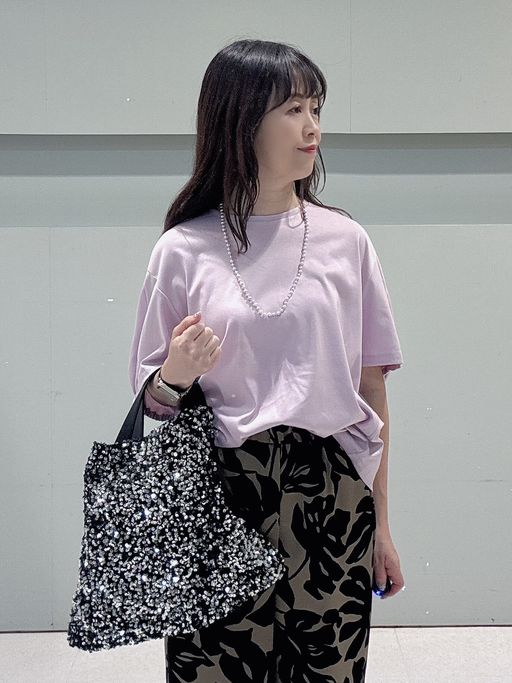 makiさんの「UNTITLED｜【汗染み防止/接触冷感】ドルマンプルオーバー」を使ったコーディネート