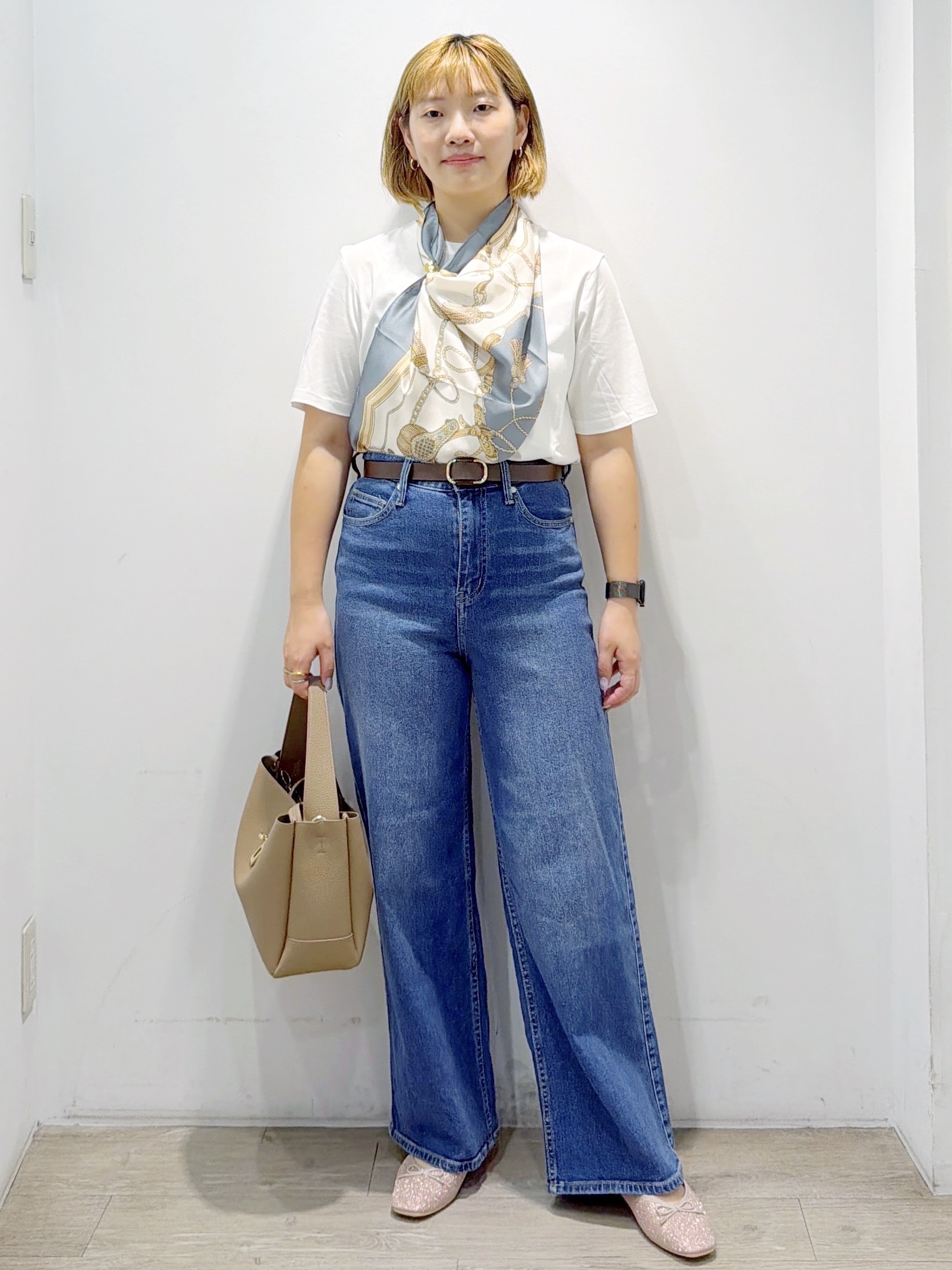 sumicaさんの「OPAQUE.CLIP｜ベーシックTシャツ／オーガニックコットン混【洗濯機OK】」を使ったコーディネート