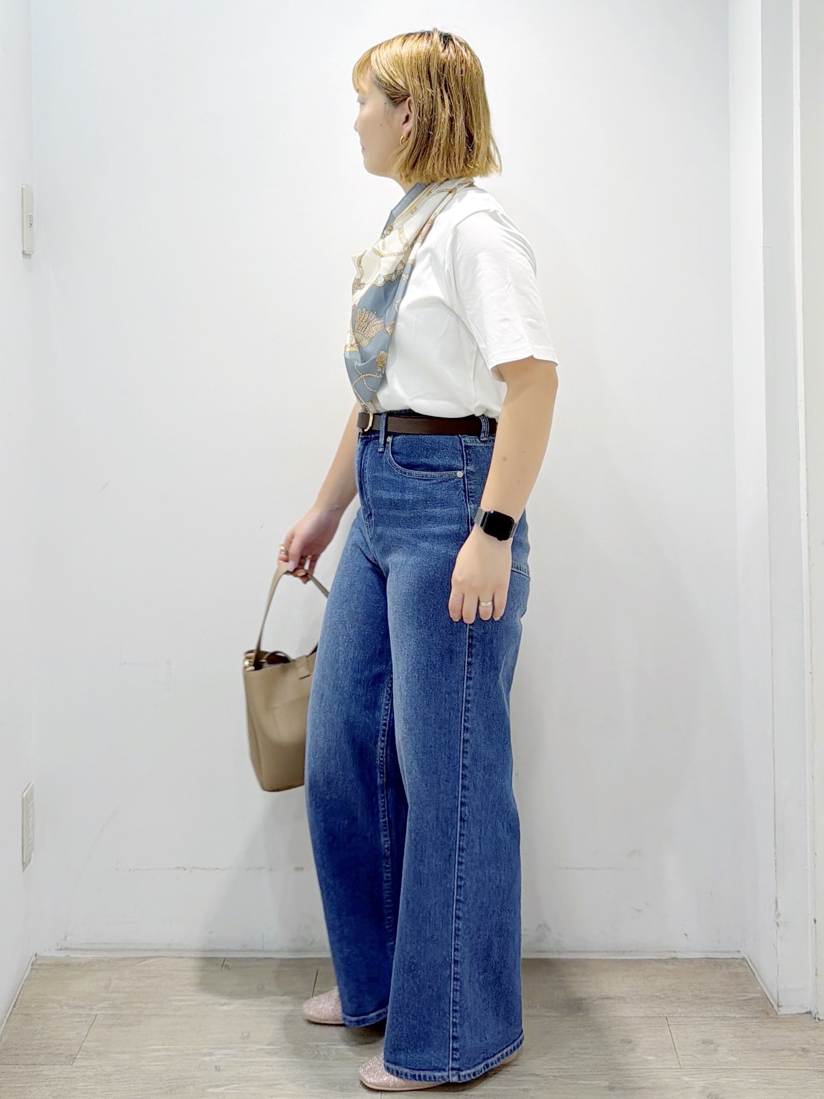 sumicaさんの「OPAQUE.CLIP｜ベーシックTシャツ／オーガニックコットン混【洗濯機OK】」を使ったコーディネート