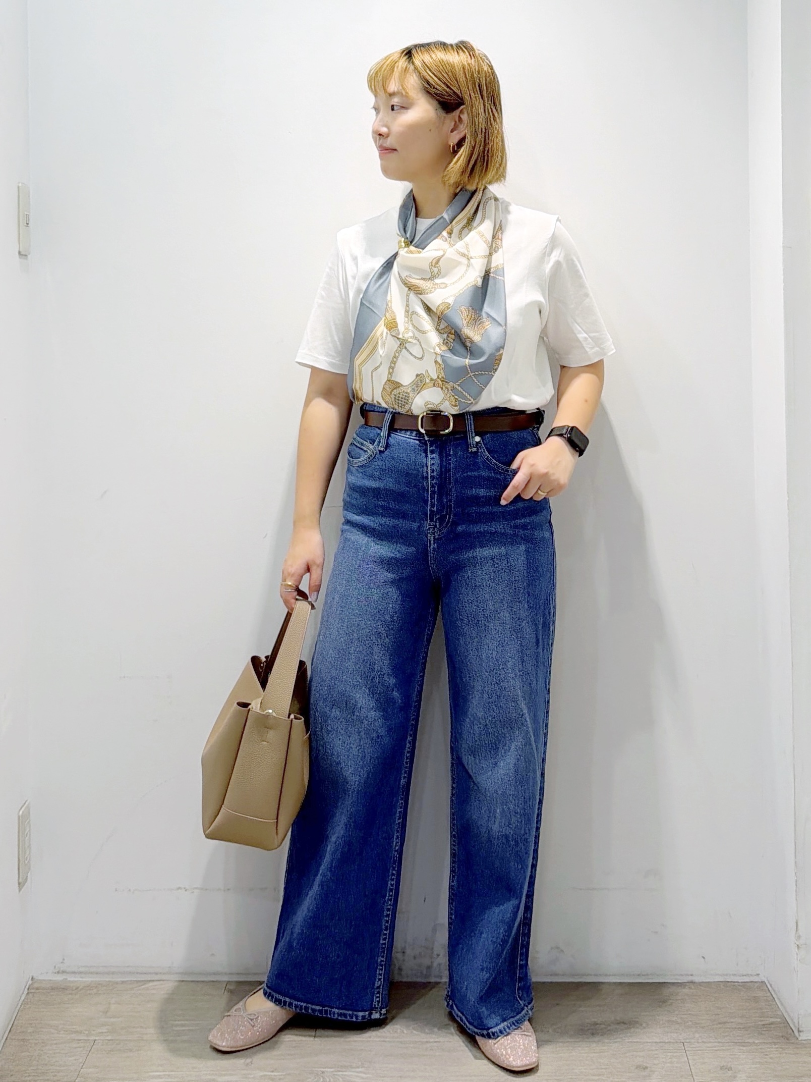 sumicaさんの「OPAQUE.CLIP｜ベーシックTシャツ／オーガニックコットン混【洗濯機OK】」を使ったコーディネート