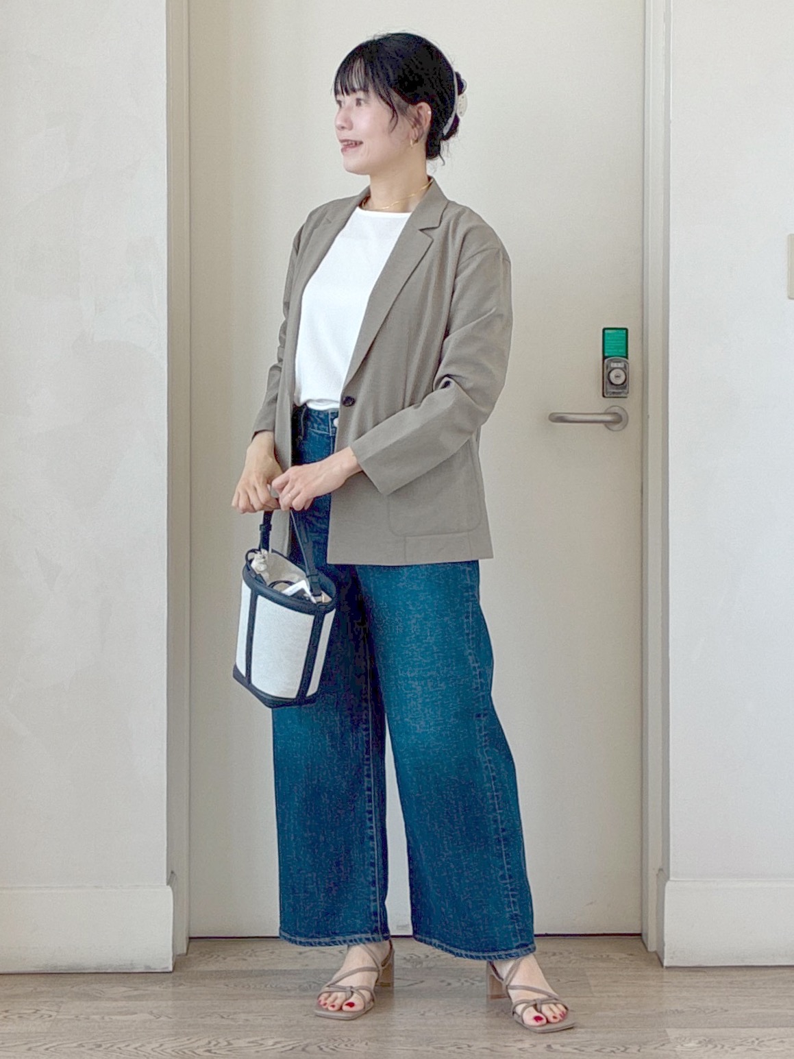  beni_gingerさんの「Reflect｜【SS-4Lサイズ／接触冷感／シワになりにくい】リラクシーテーラードジャケット」を使ったコーディネート