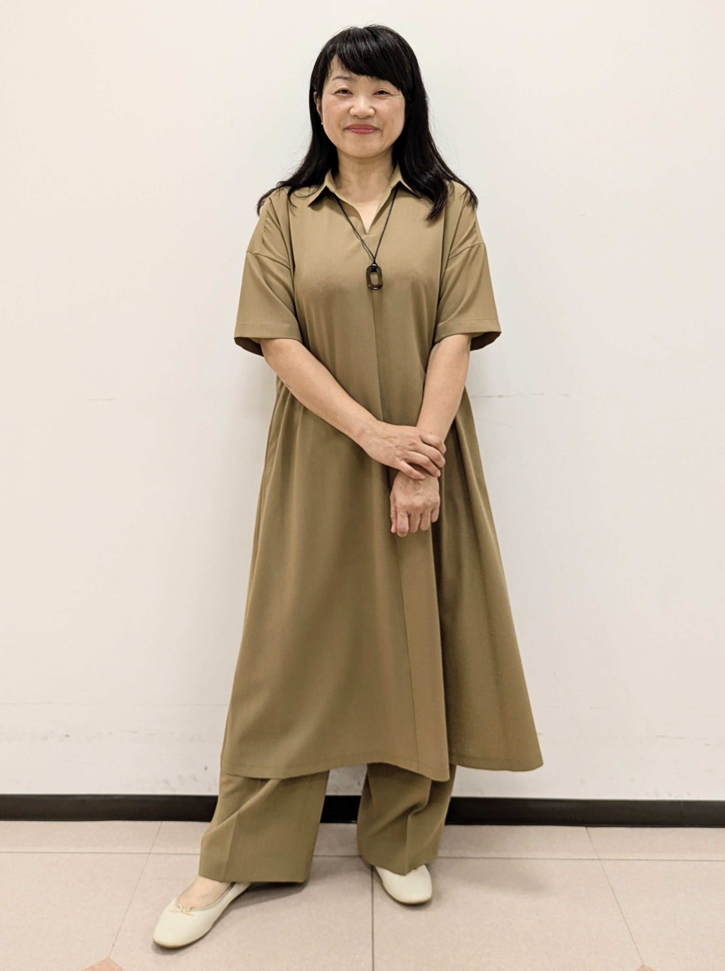 ともさんの「UNTITLED｜【初秋も活躍/UVカット/接触冷感】エアリークールワンピース」を使ったコーディネート