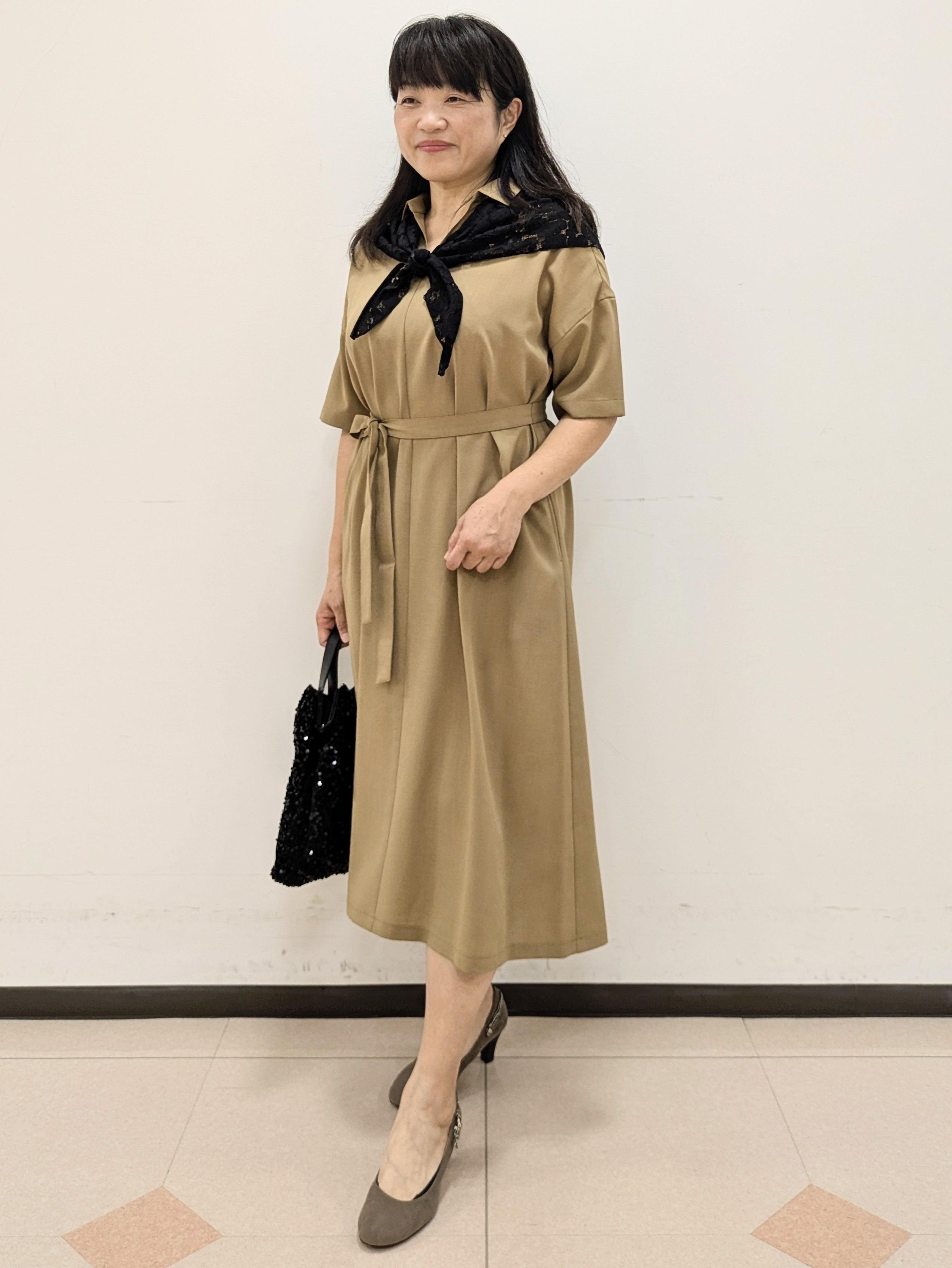 ともさんの「UNTITLED｜【初秋も活躍/UVカット/接触冷感】エアリークールワンピース」を使ったコーディネート