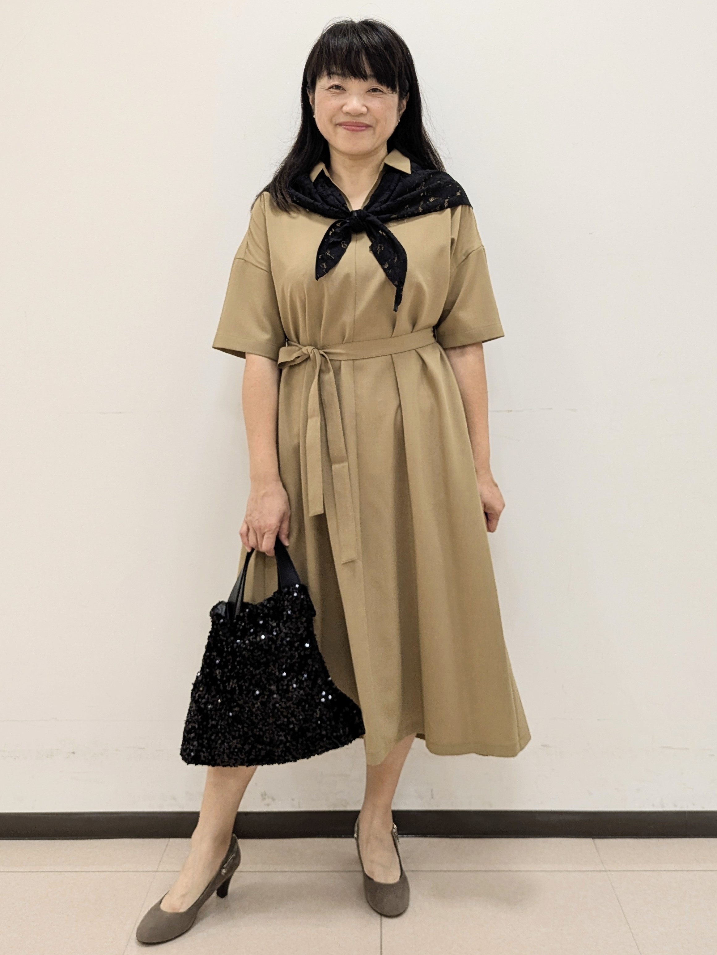 ともさんの「UNTITLED｜【初秋も活躍/UVカット/接触冷感】エアリークールワンピース」を使ったコーディネート