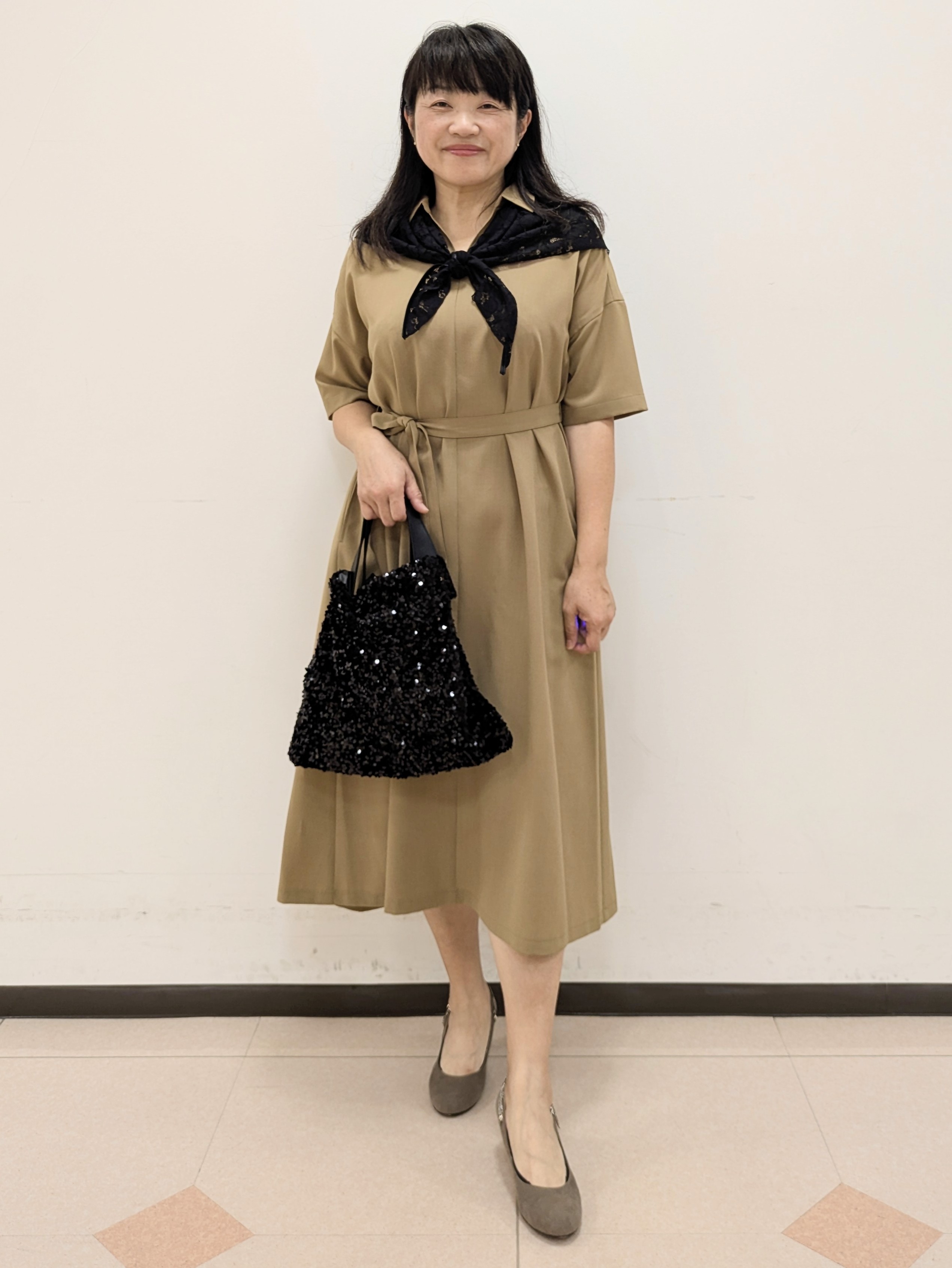 ともさんの「UNTITLED｜【初秋も活躍/UVカット/接触冷感】エアリークールワンピース」を使ったコーディネート