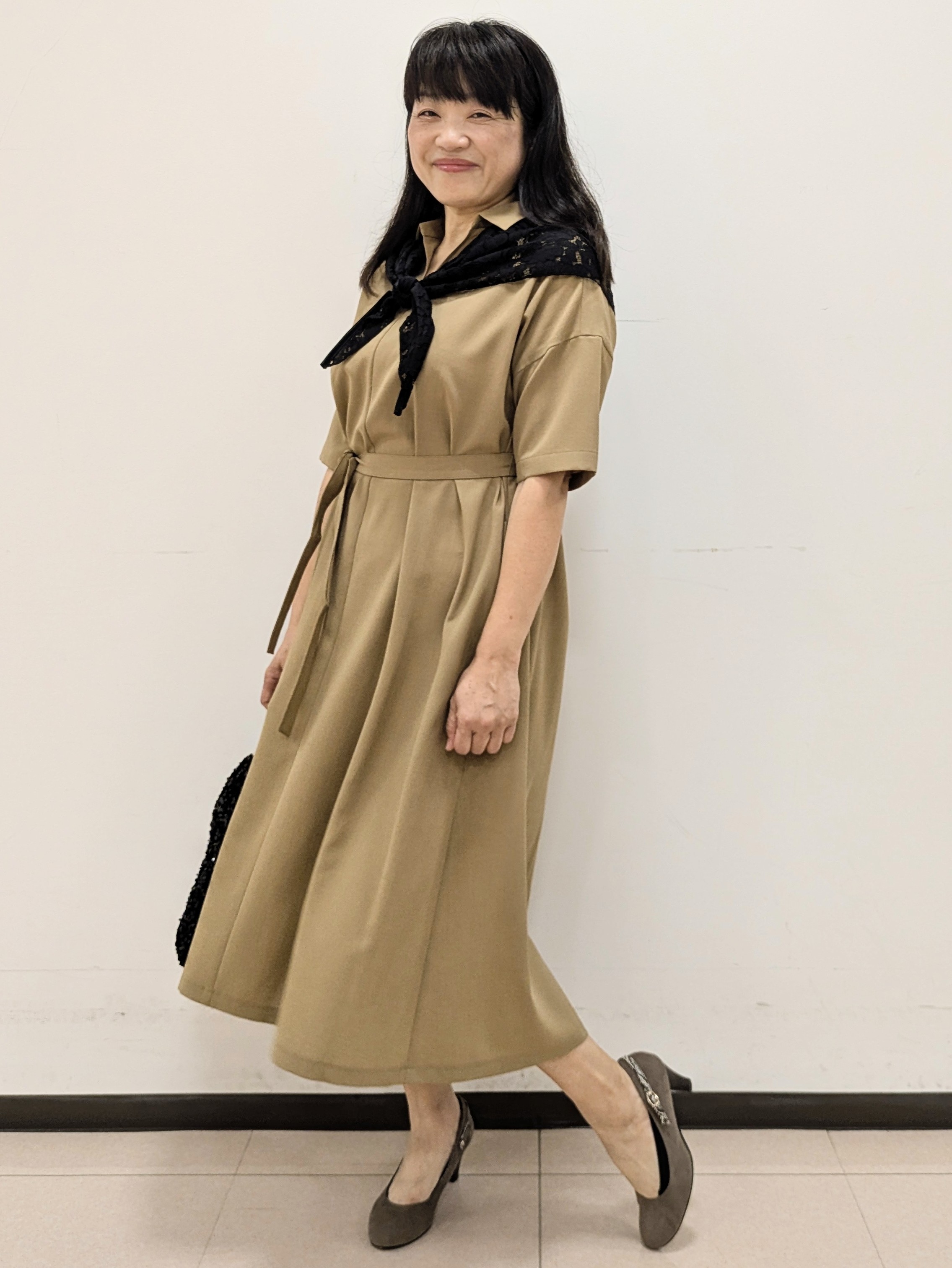ともさんの「UNTITLED｜【初秋も活躍/UVカット/接触冷感】エアリークールワンピース」を使ったコーディネート