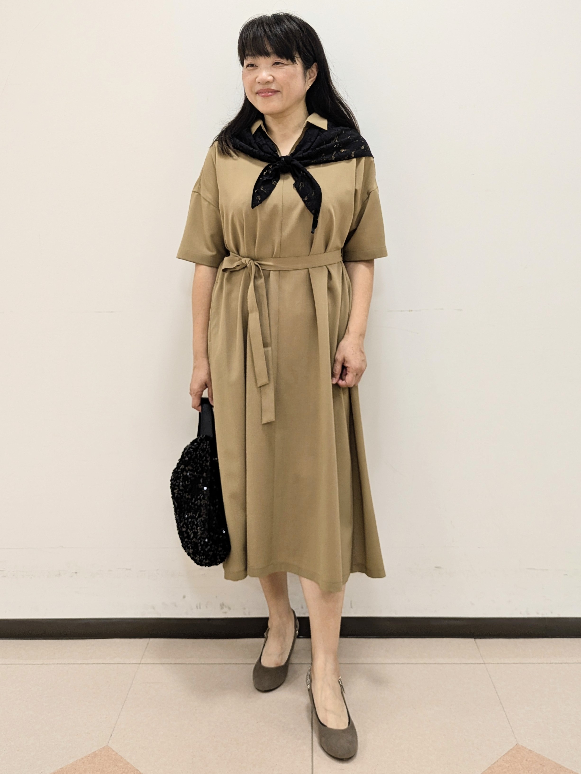 ともさんの「UNTITLED｜【初秋も活躍/UVカット/接触冷感】エアリークールワンピース」を使ったコーディネート