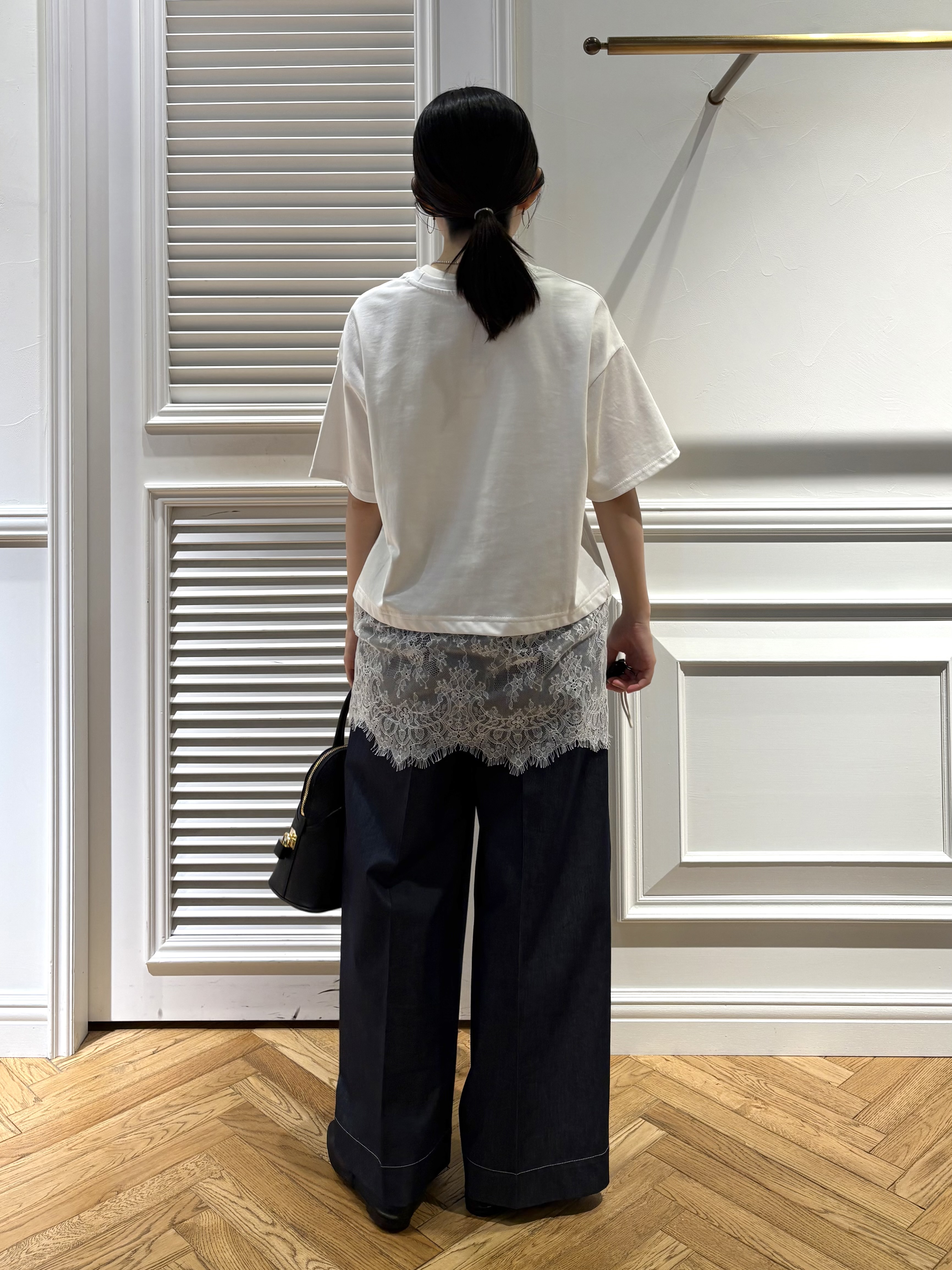 cocoさんの「DRESSTERIOR｜◆レースドッキングレイヤード Tシャツ」を使ったコーディネート