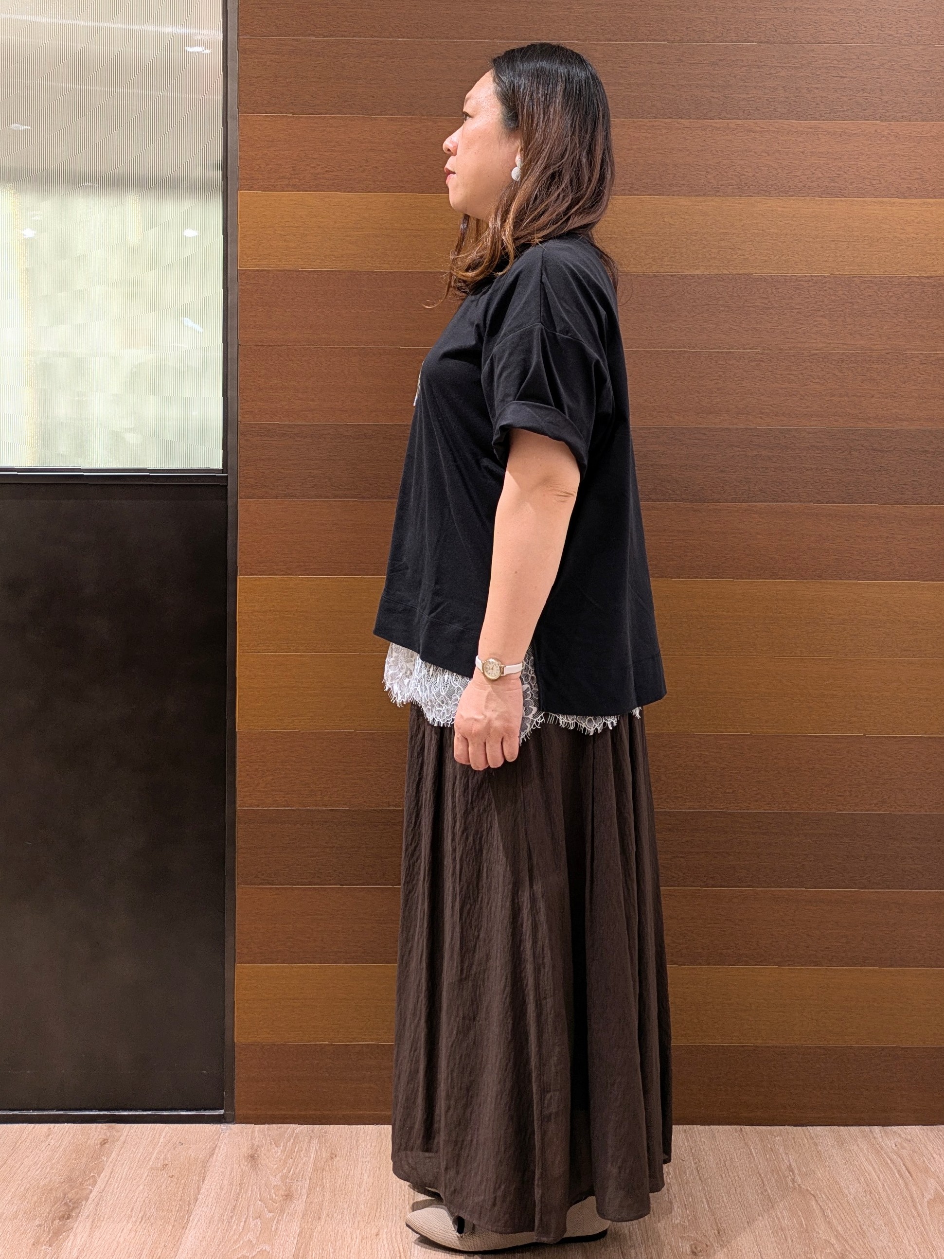 むっちゃんさんの「OPAQUE.CLIP｜【接触冷感】リラクシーカットソー《洗濯機OK》」を使ったコーディネート